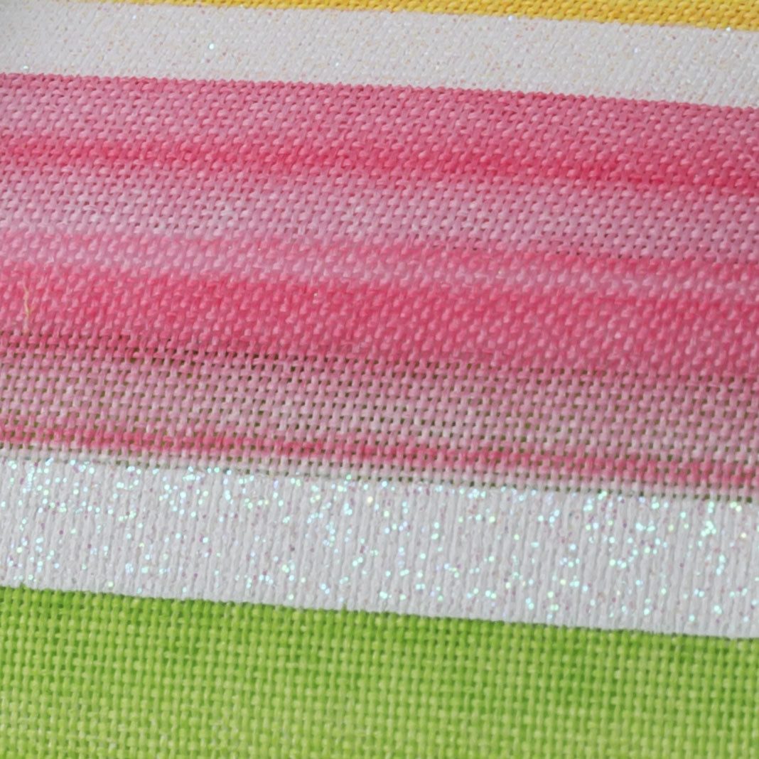 2.5" Watercolor Wide Stripe Ribbon: Yellow, Pink, Green, White (10 Yards) detail photo 3