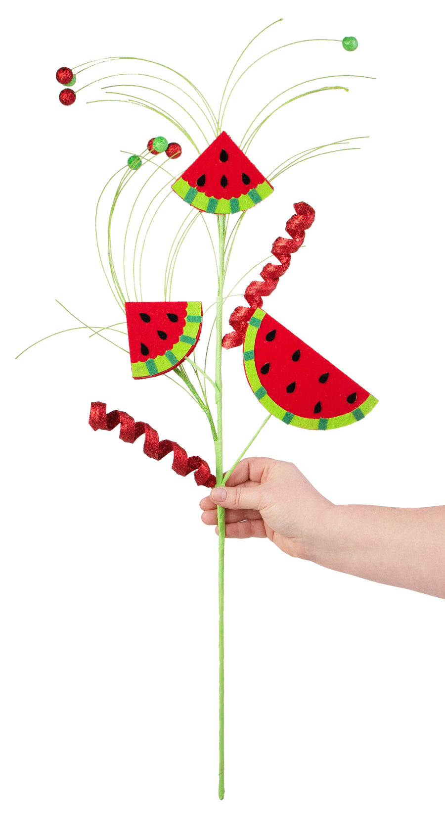 33" Watermelon Curly Spray detail photo 3