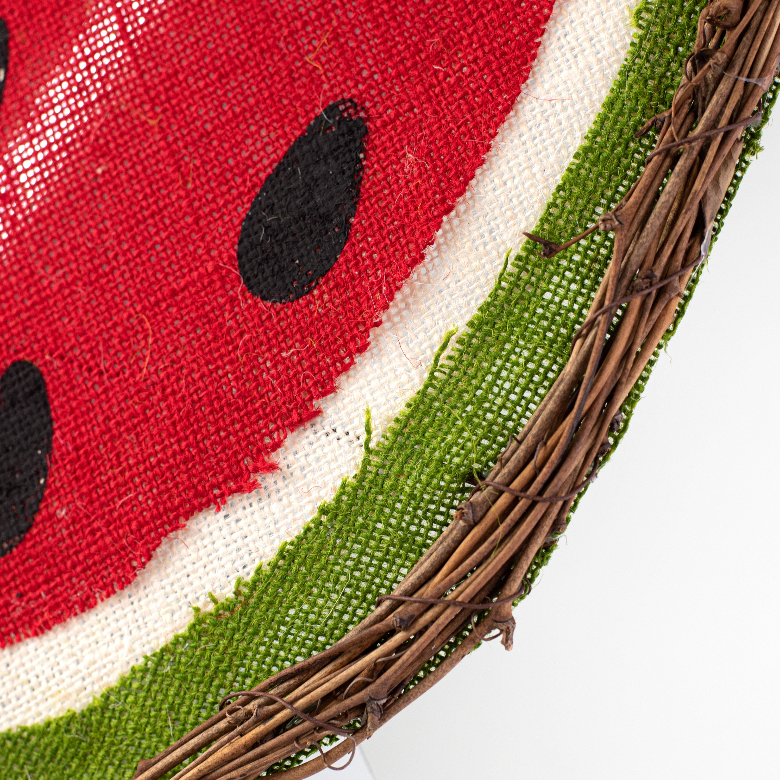 21" Watermelon Half Slice Grapevine Hanger detail photo 3
