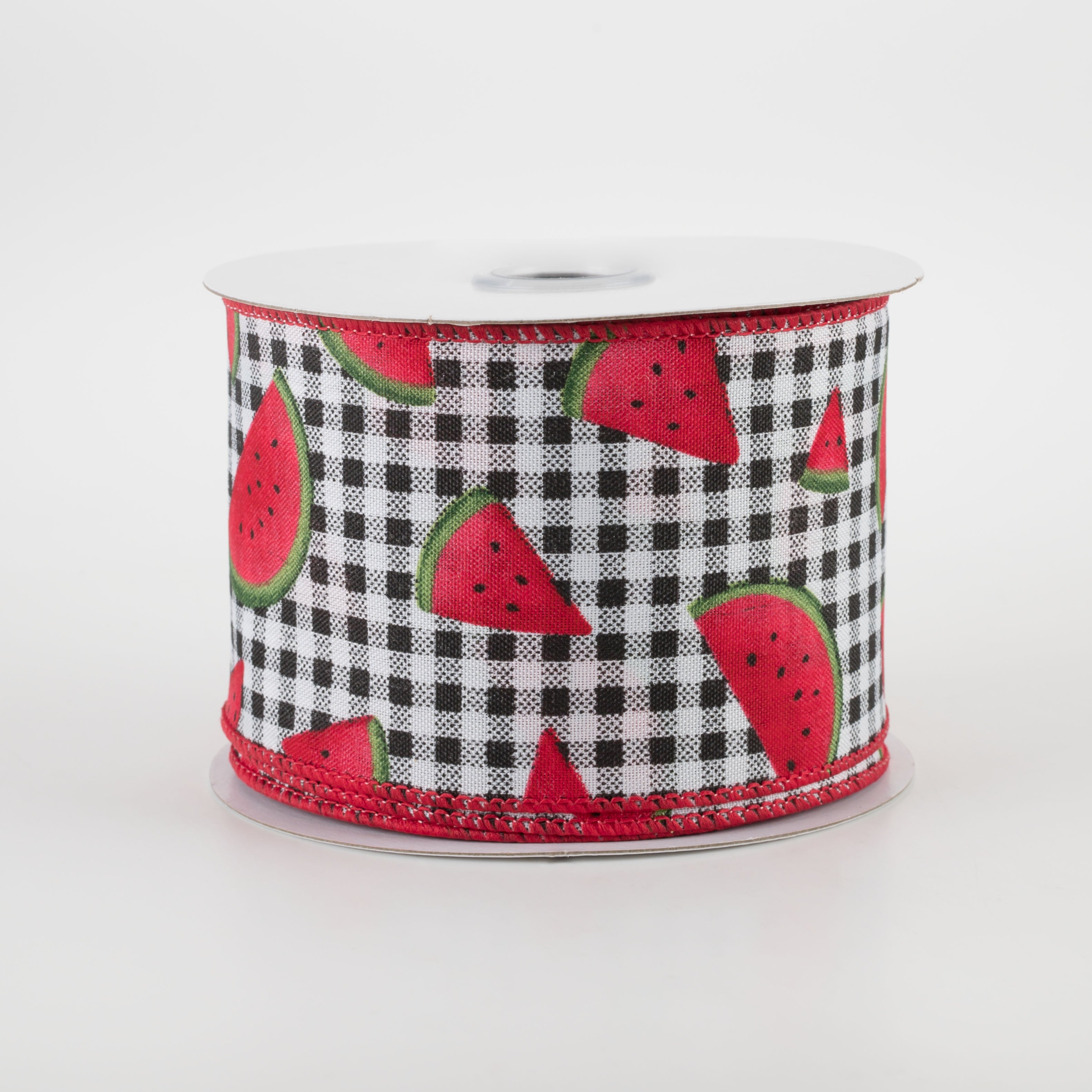 2.5" Watermelon Slice Gingham Ribbon (10 Yards)