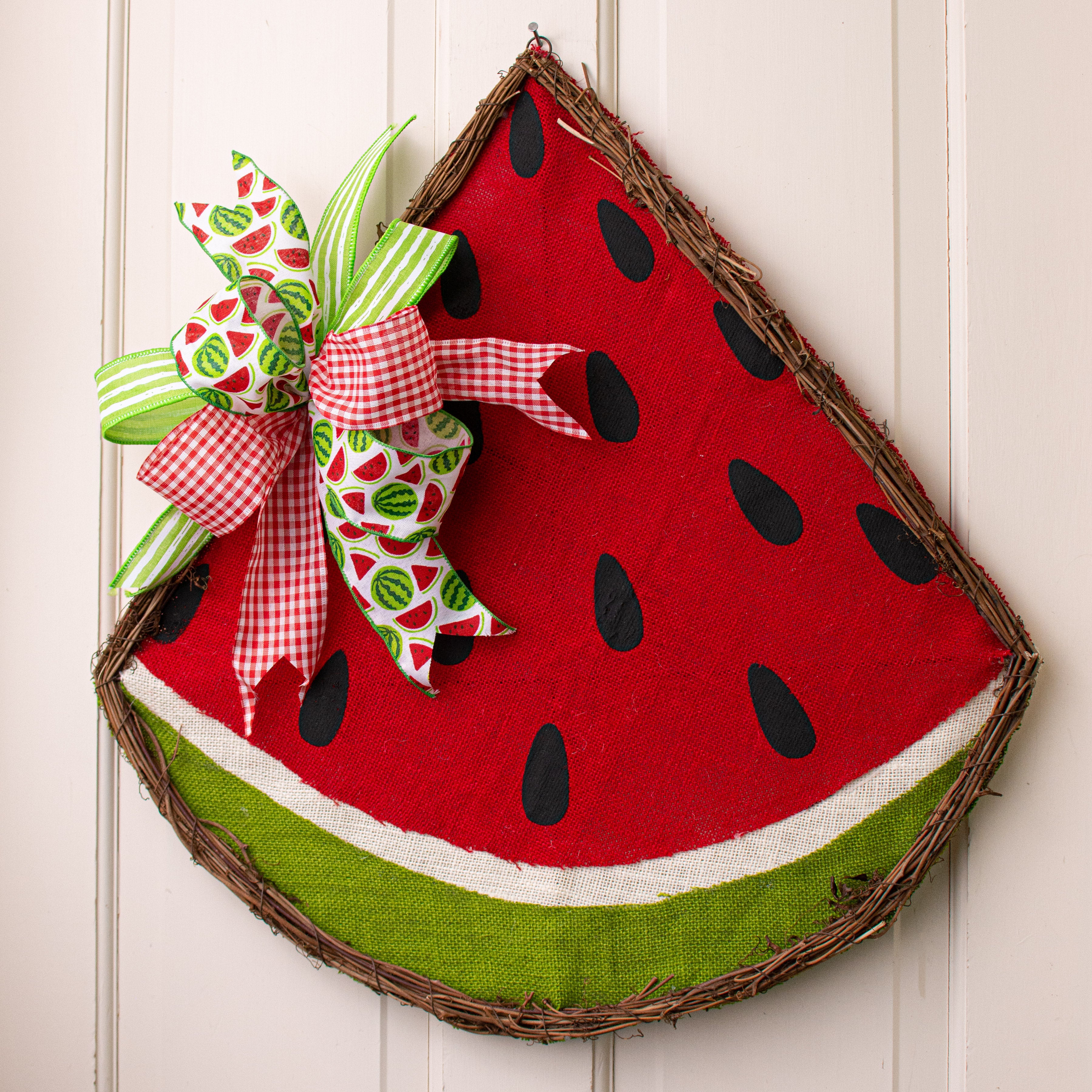 24" Watermelon Slice Grapevine Hanger Lifestyle Photo