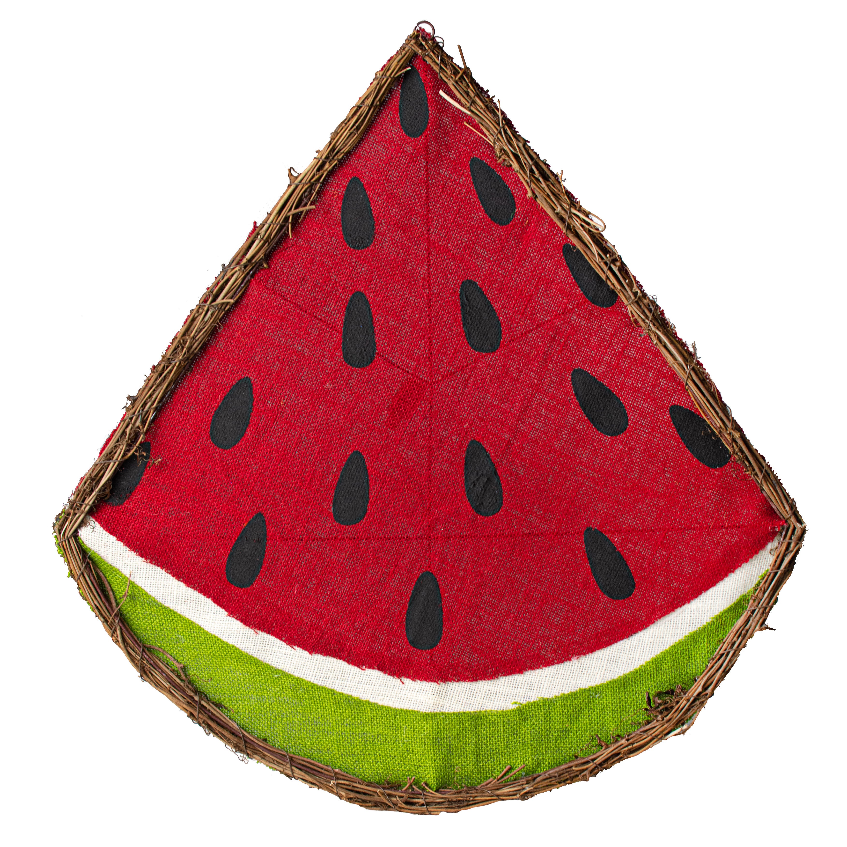 24" Watermelon Slice Grapevine Hanger Item Number: 62961RD