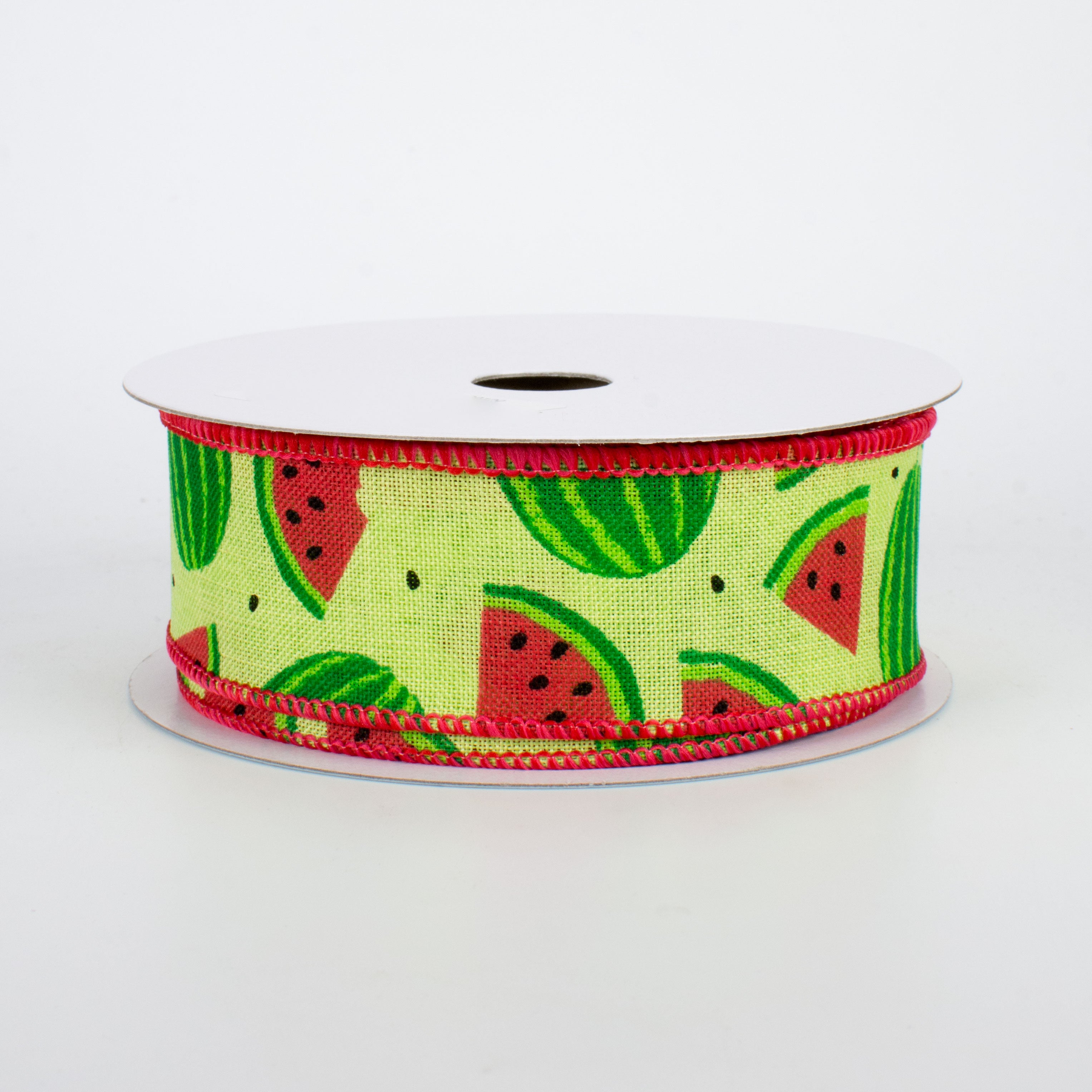 1.5" Watermelon Slices Ribbon: Bright Green (10 Yards)