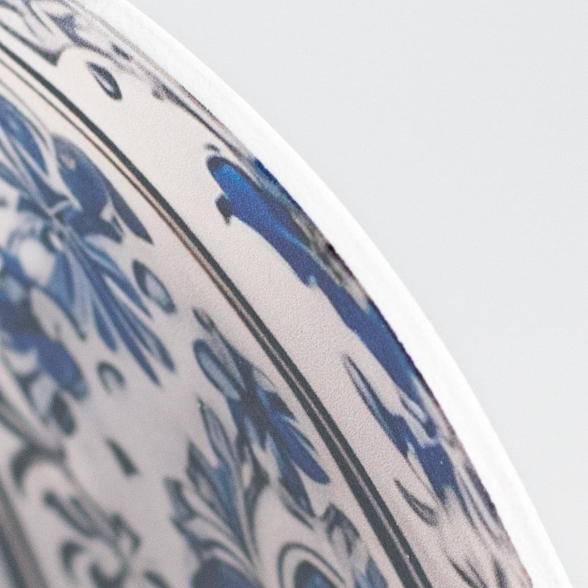 10" Waterproof Accent: Blue Floral Pumpkin detail photo 3