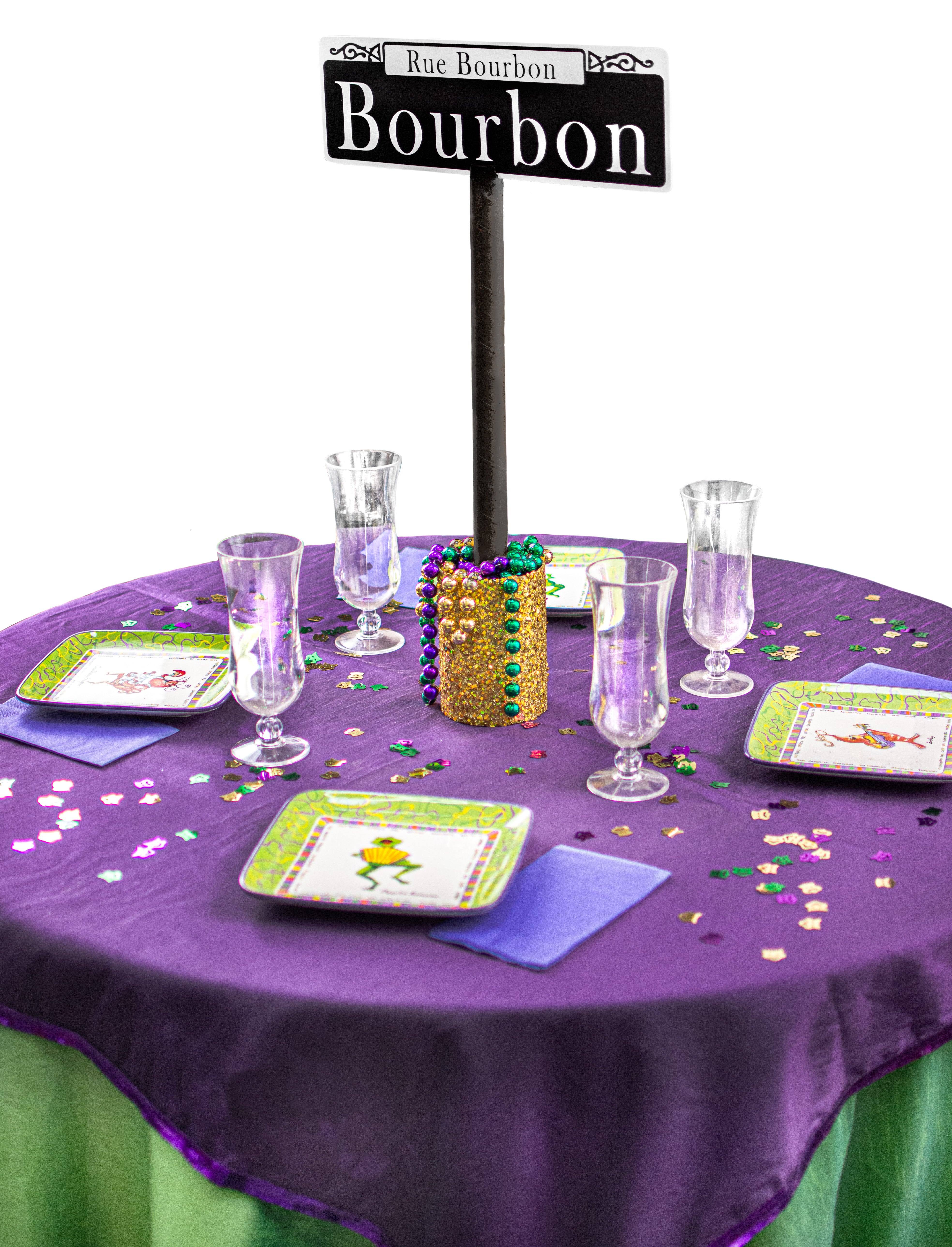 18" Waterproof Bourbon Street Sign Decor Lifestyle Photo