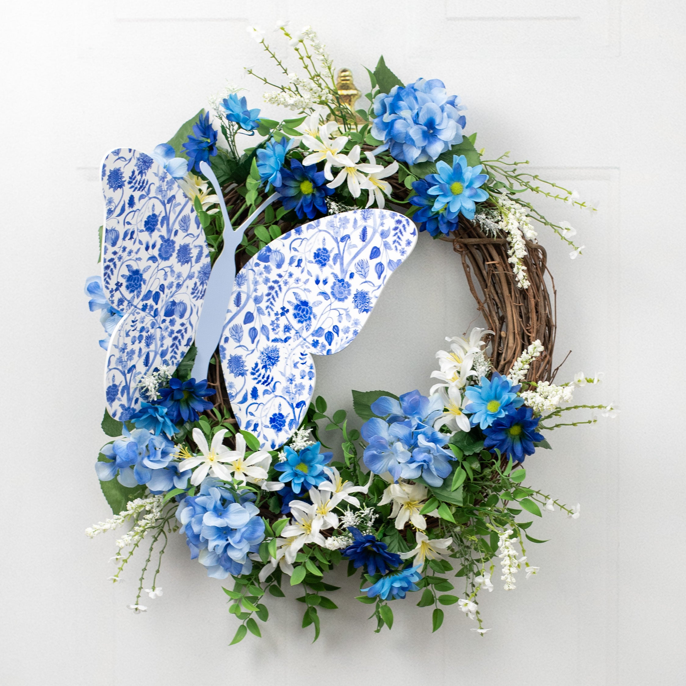 14" 3D Waterproof Butterfly Kit: Chinoiserie Blue Lifestyle Photo