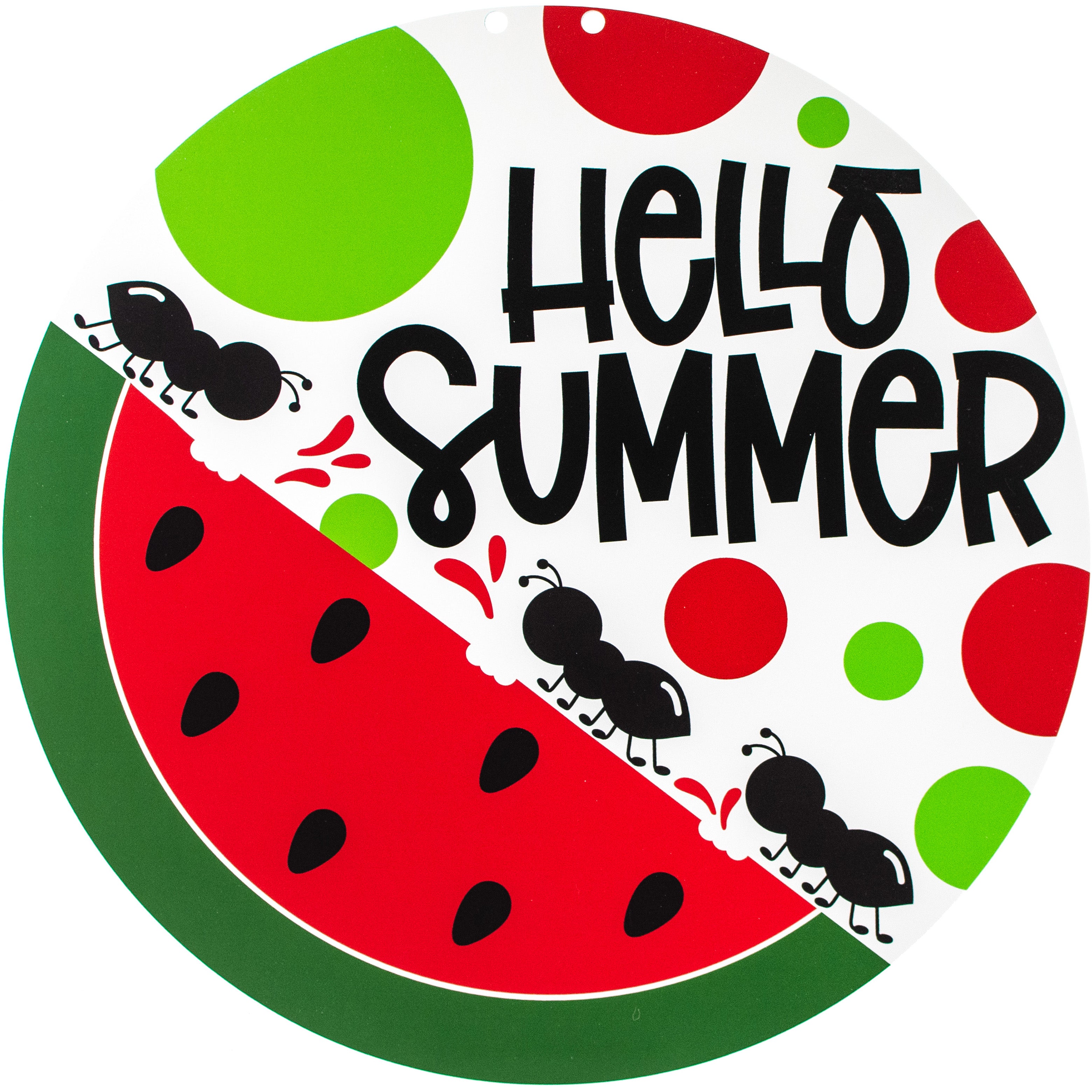 17" Waterproof Door Hanger: Hello Summer Watermelon Item Number: DD1005WH