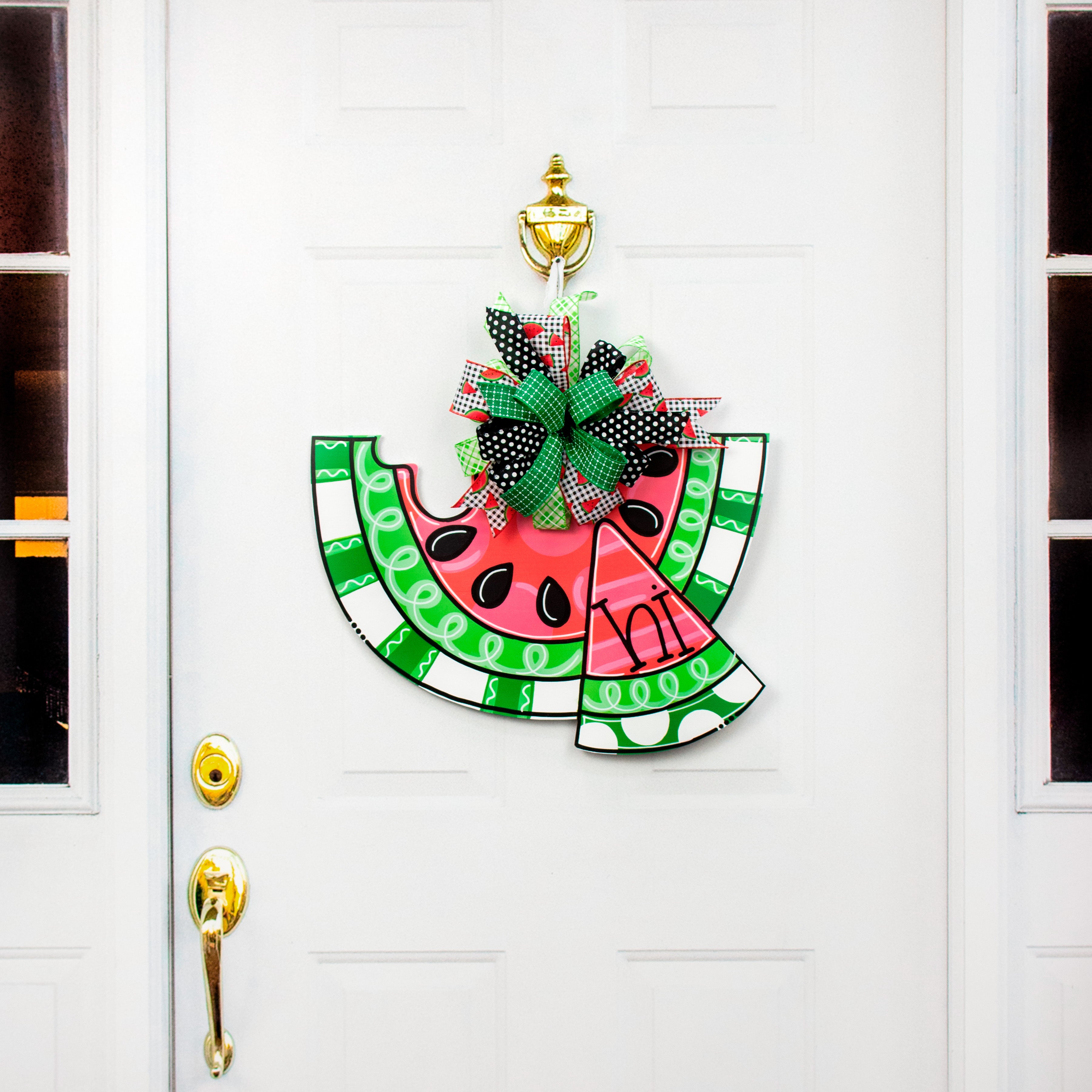 21" Waterproof Door Hanger: Hi Watermelon detail photo 4