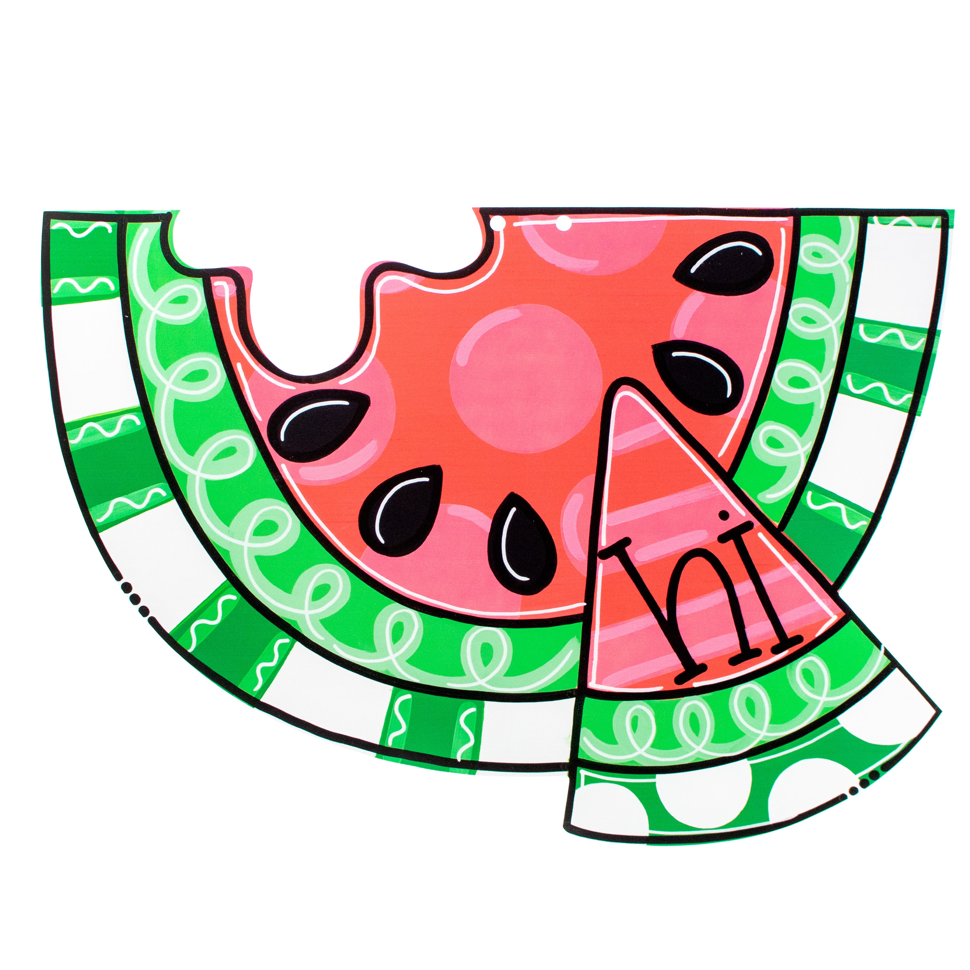 21" Waterproof Door Hanger: Hi Watermelon Item Number: DD1013WH