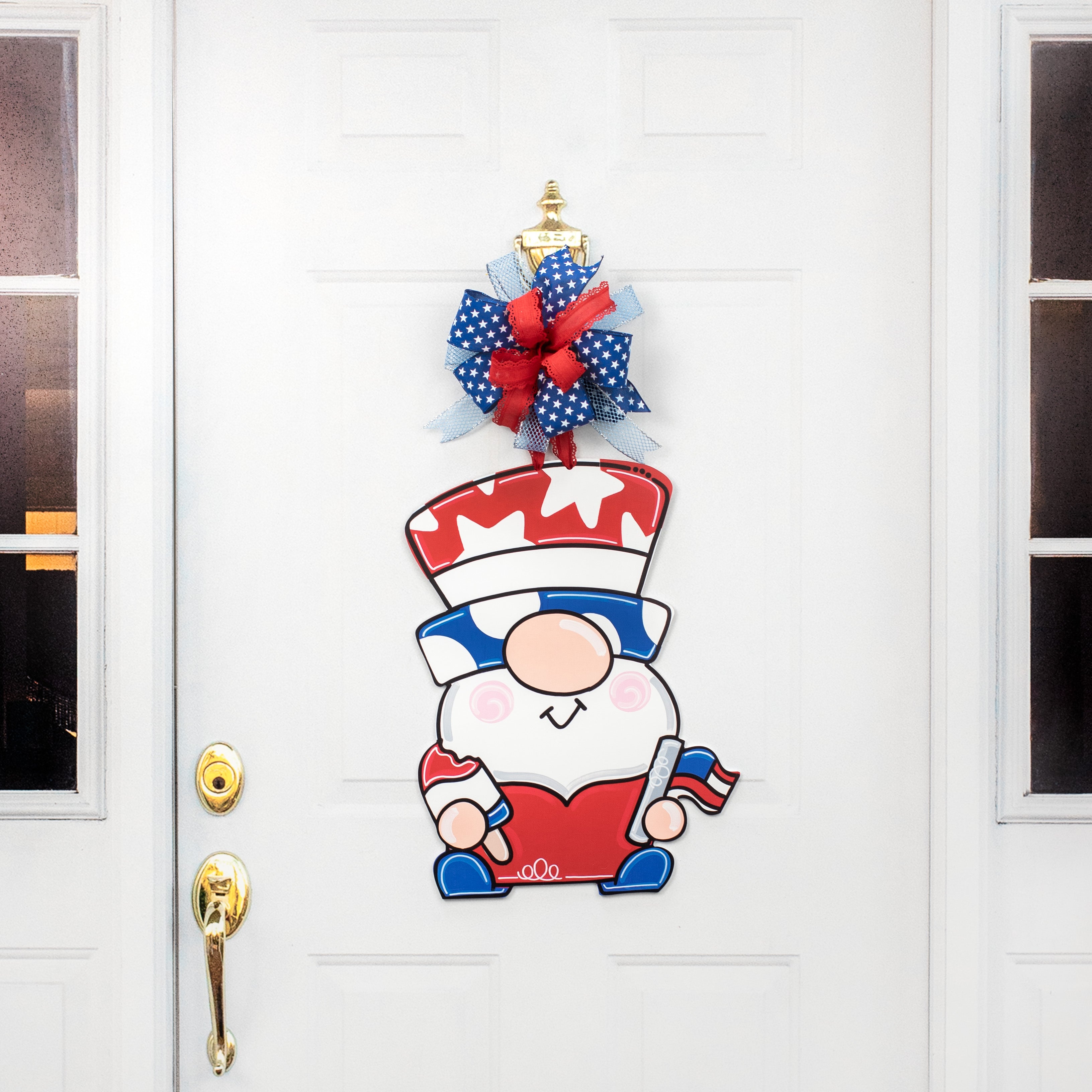 21" Waterproof Door Hanger: USA Gnome detail photo 4
