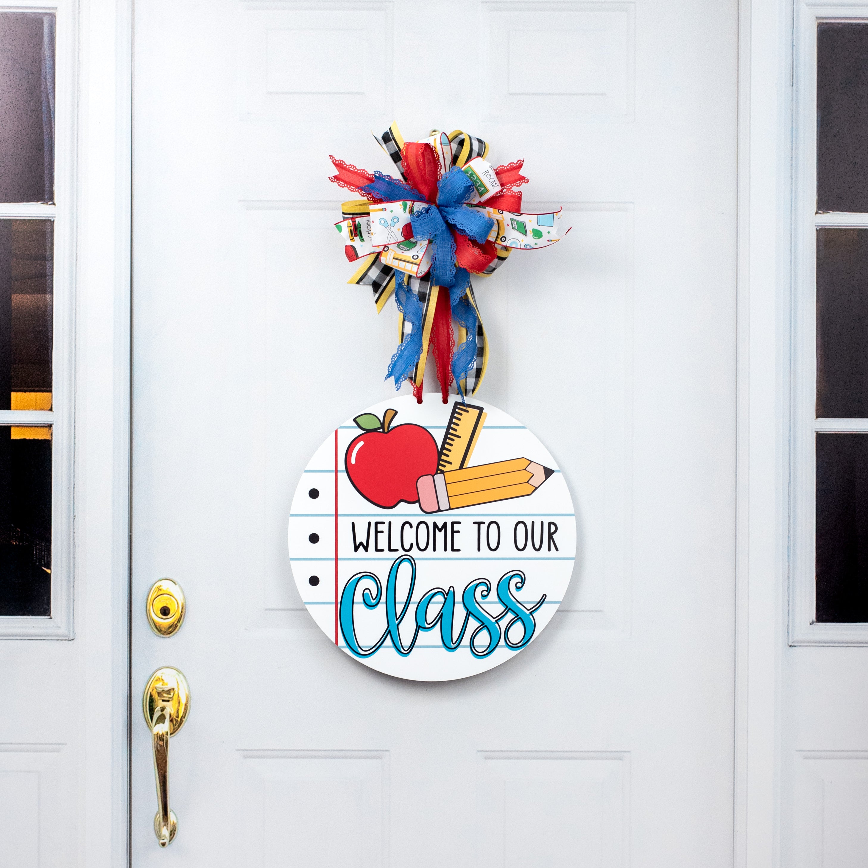17" Waterproof Door Hanger: Welcome to our Class Lifestyle Photo