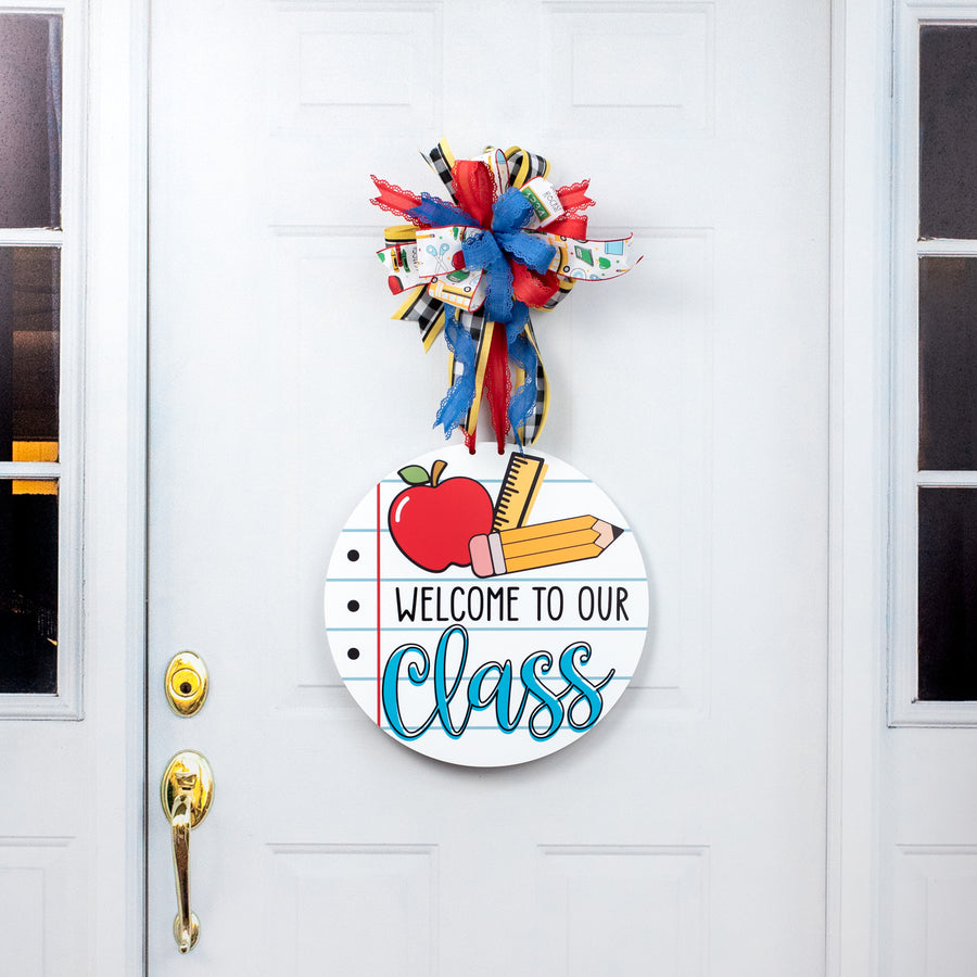 17" Waterproof Door Hanger: Welcome to our Class Lifestyle Photo
