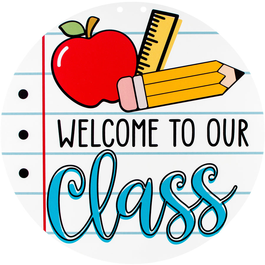 17" Waterproof Door Hanger: Welcome to our Class Item Number: DD1004WH