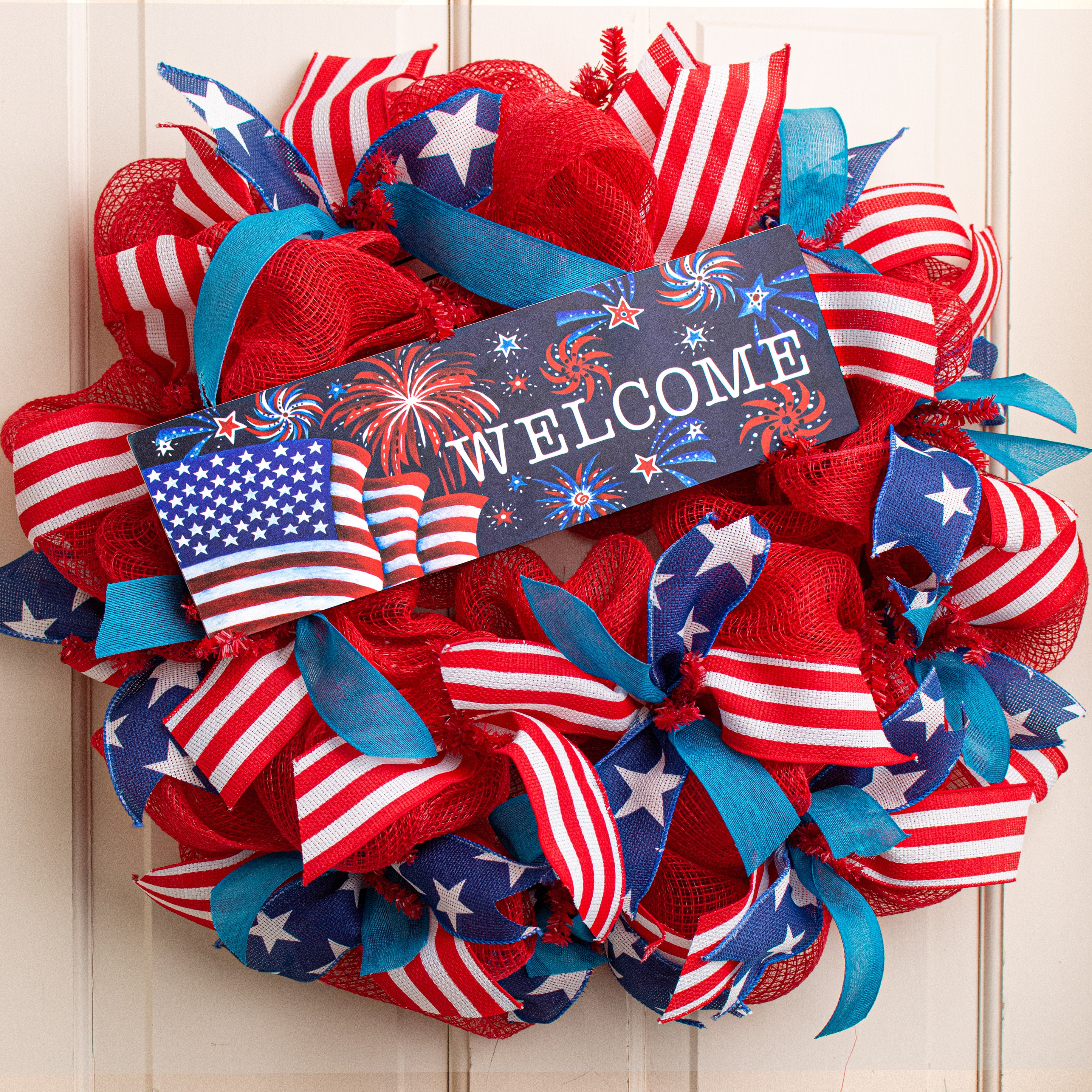 Waterproof Fireworks & Flag Signature Sign (5" x 15") Lifestyle Photo