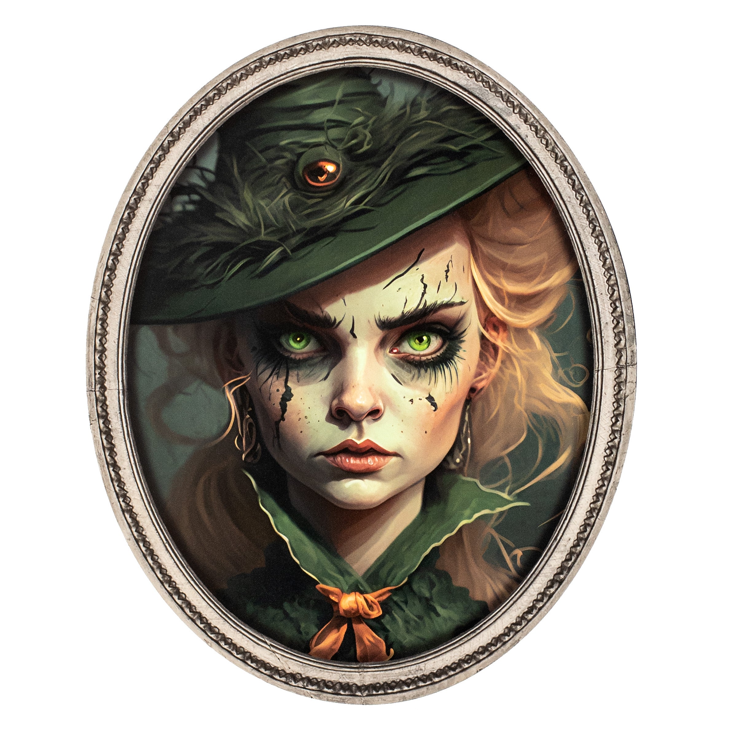 11" Waterproof Accent: Fright Frame Green Witch Item Number: CD1046NH