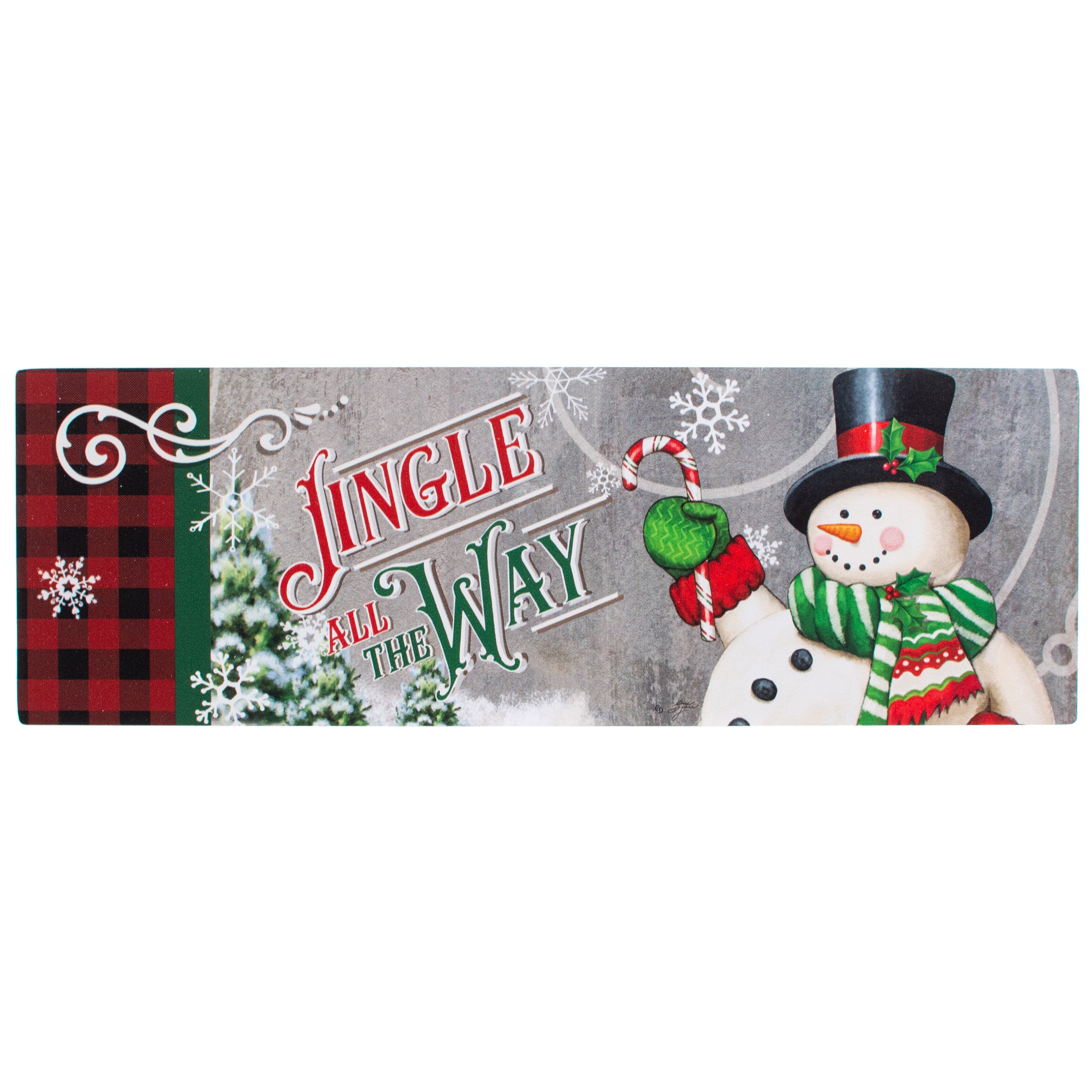 Waterproof Jingle all the Way Snowman Sign (5" x 15") Item Number: 4415SS
