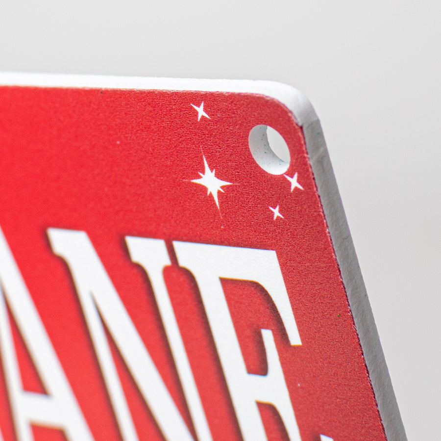 12" Waterproof Sign: Candy Cane Lane detail photo 3
