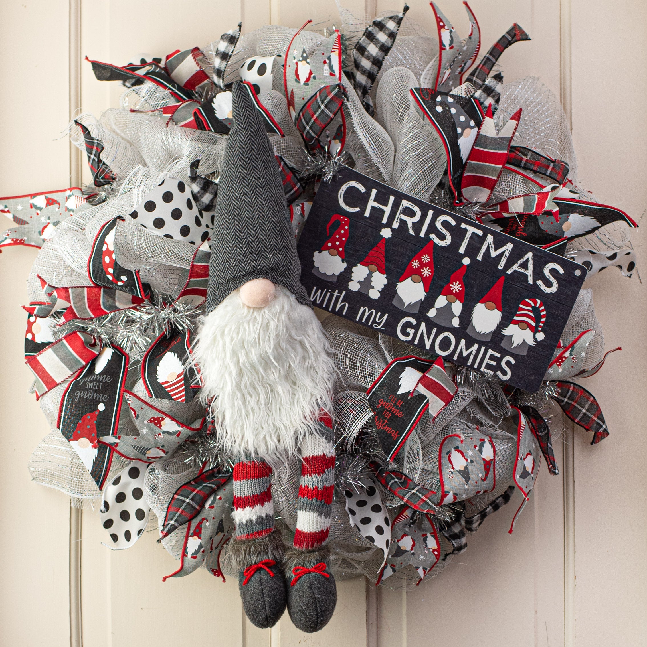 12" Waterproof Sign: Christmas with my Gnomies Lifestyle Photo