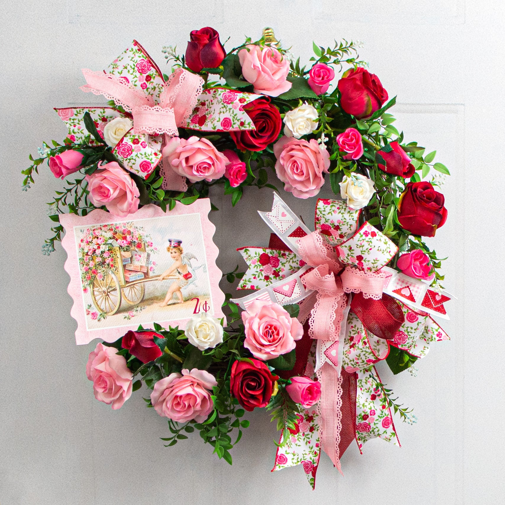 9" Waterproof Sign: Cupid Delivery Stamp Lifestyle Photo