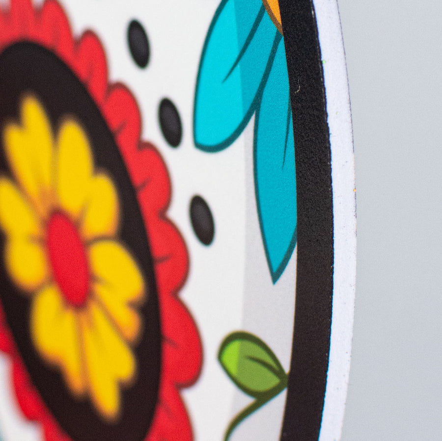 11" Waterproof Sign: Day of the Dead Skull detail photo 3
