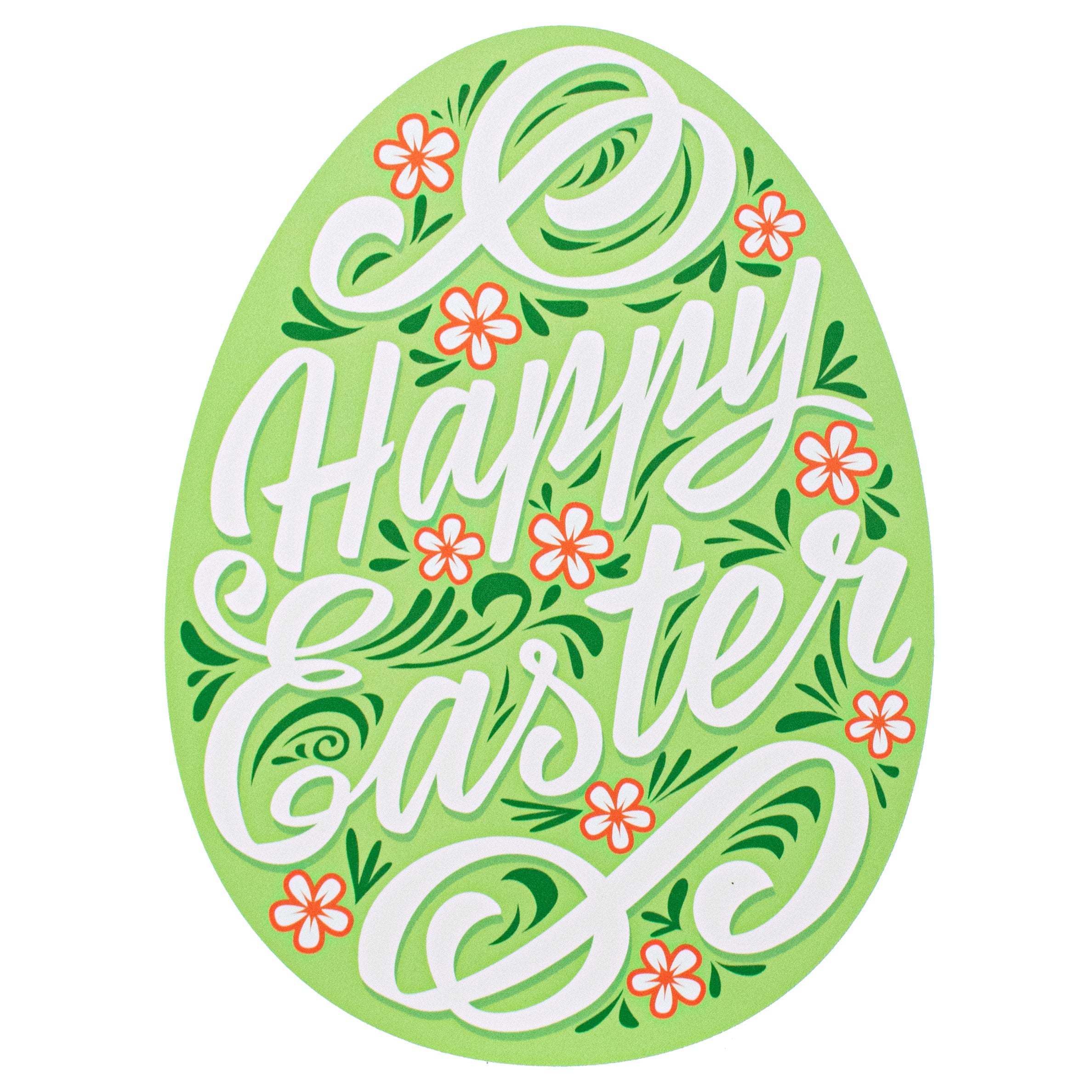 11" Waterproof Sign: Green Floral Easter Egg Item Number: CD0878NH