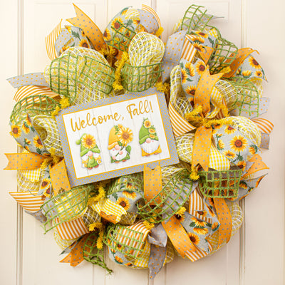 10" Waterproof Sign: Grey Sunflower Gnomes Lifestyle Photo