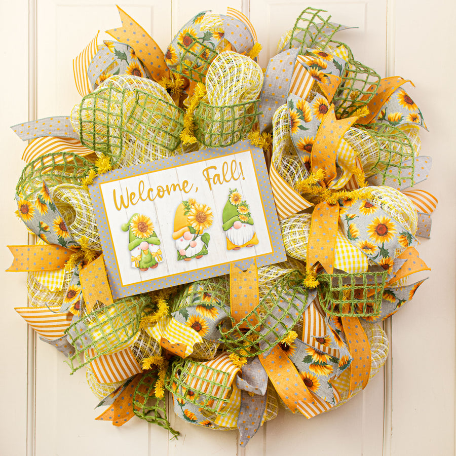 10" Waterproof Sign: Grey Sunflower Gnomes Lifestyle Photo