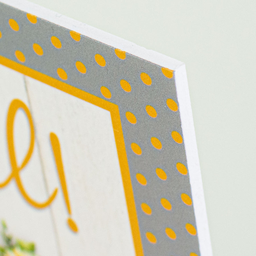 10" Waterproof Sign: Grey Sunflower Gnomes detail photo 3