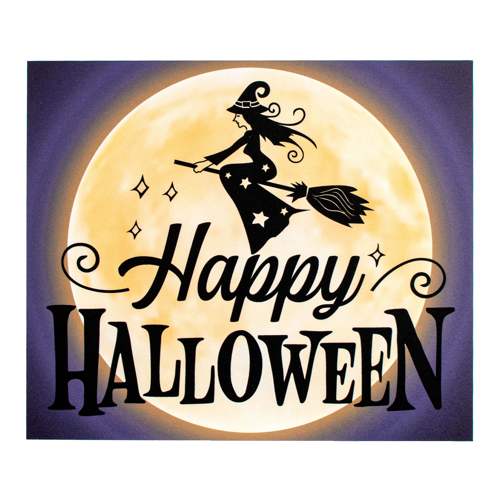 9" Waterproof Sign: Happy Halloween Moon Item Number: CD0969NH