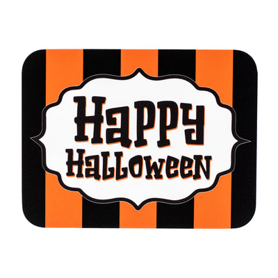 8.5" Waterproof Accent Sign: Happy Halloween Traditional Scalloped Stripes Item Number: CD1179NH