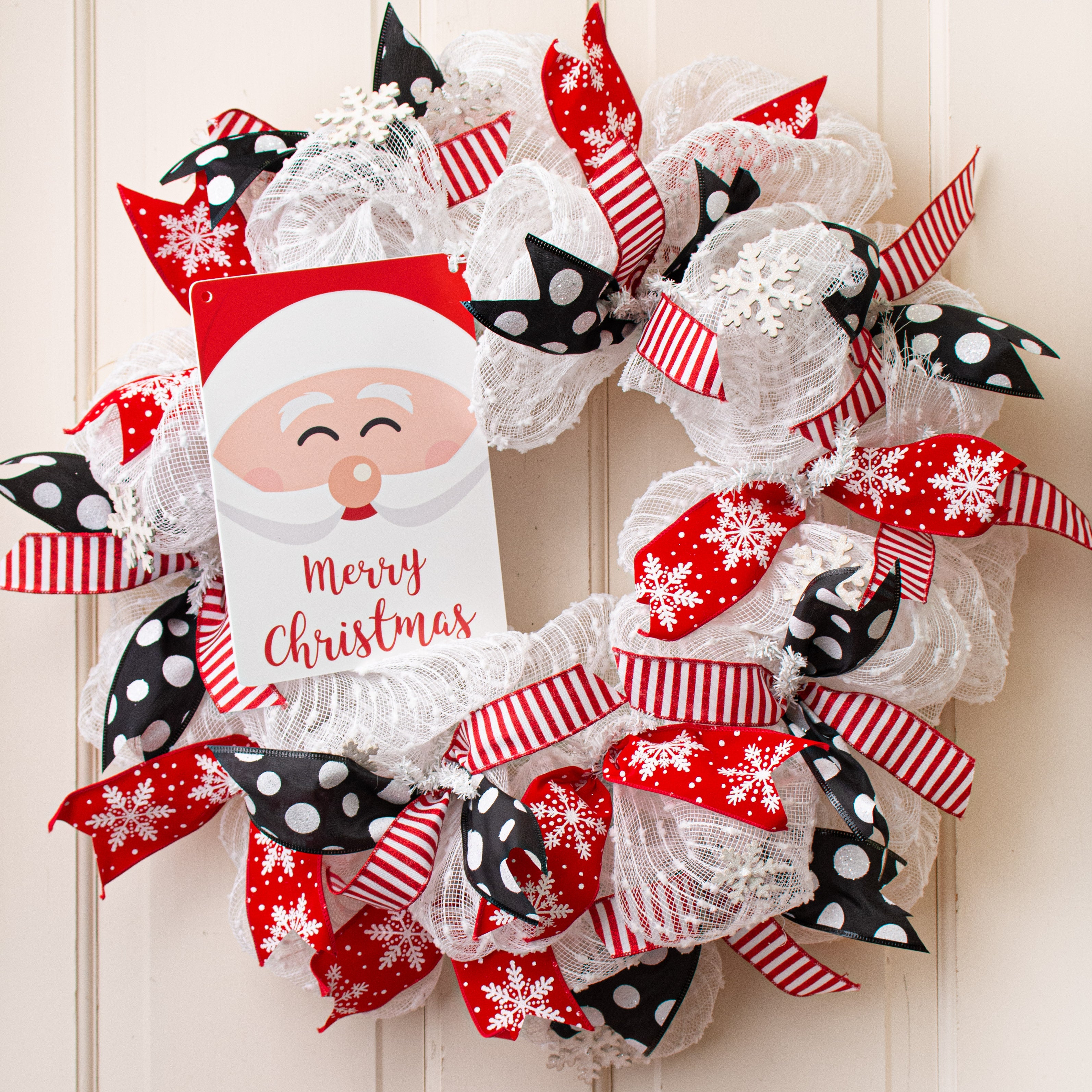 9" Waterproof Sign: Happy Santa Merry Christmas Lifestyle Photo