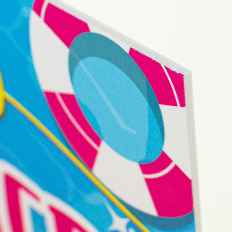 11" Waterproof Sign: Hello Summer Beach detail photo 3