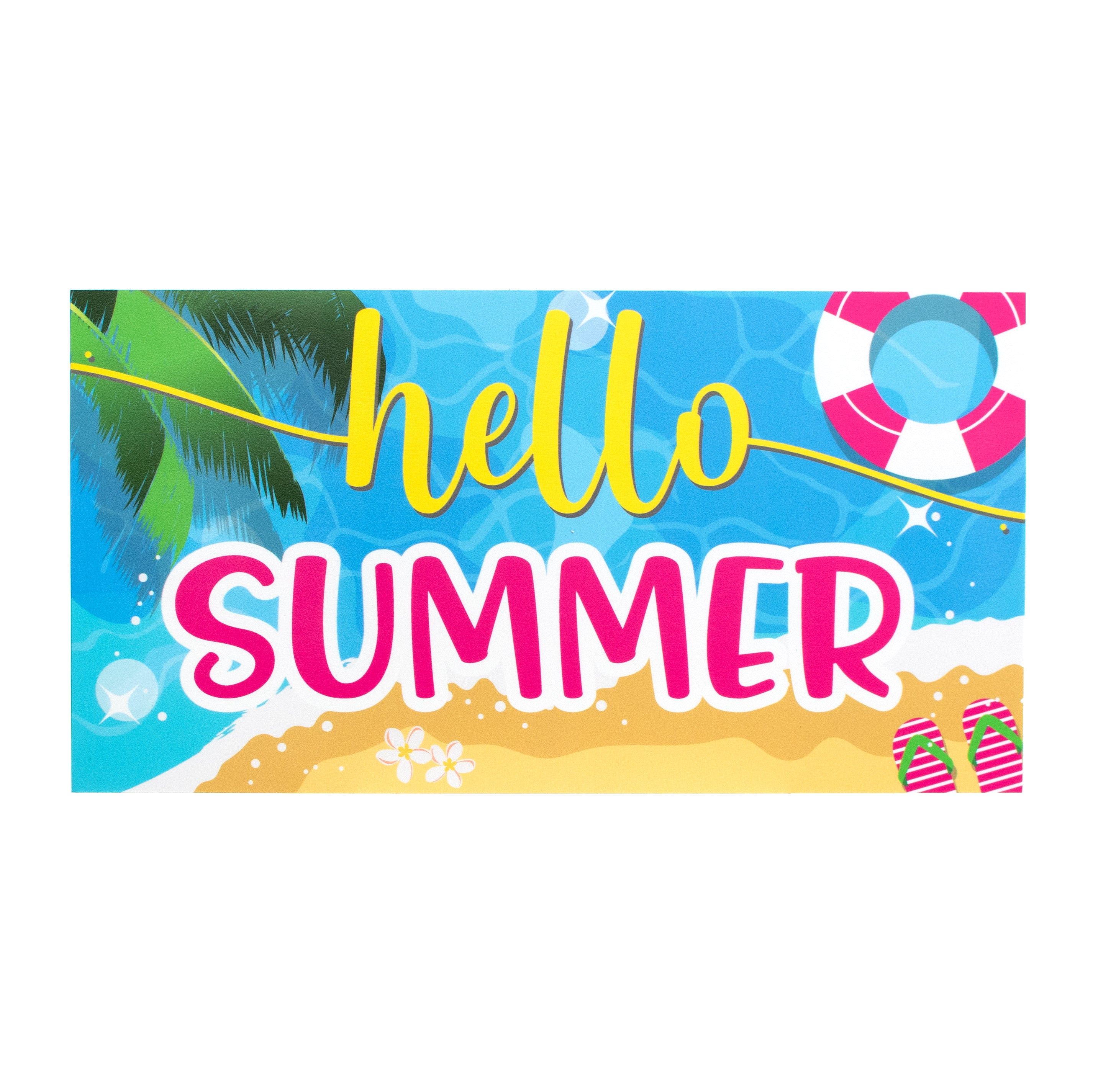 11" Waterproof Sign: Hello Summer Beach Item Number: CD0950NH