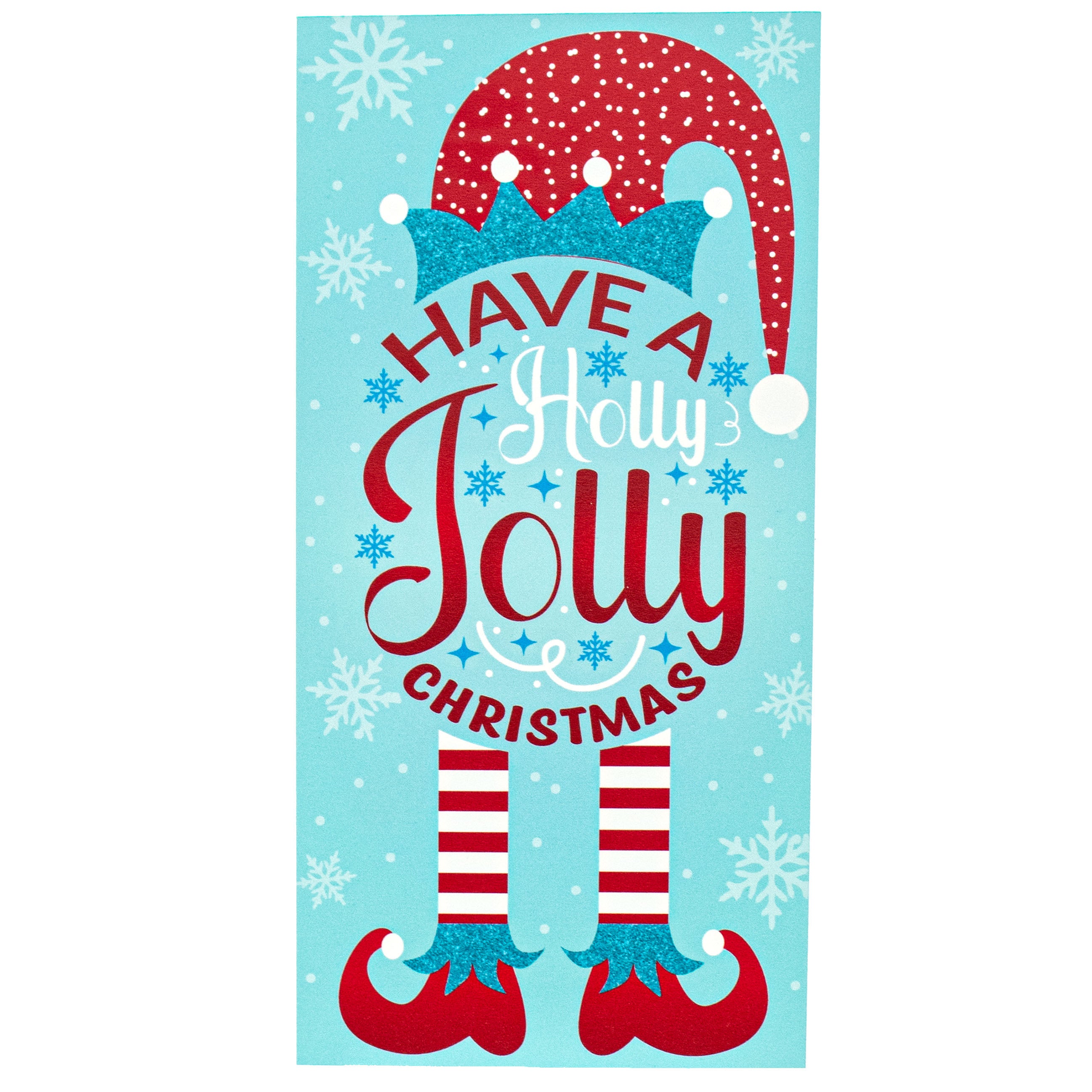 12" Waterproof Sign: Holly Jolly Elf Blue Item Number: CD0971NH