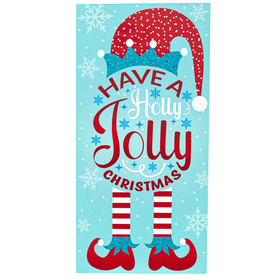 12" Waterproof Sign: Holly Jolly Elf Blue Item Number: CD0971NH
