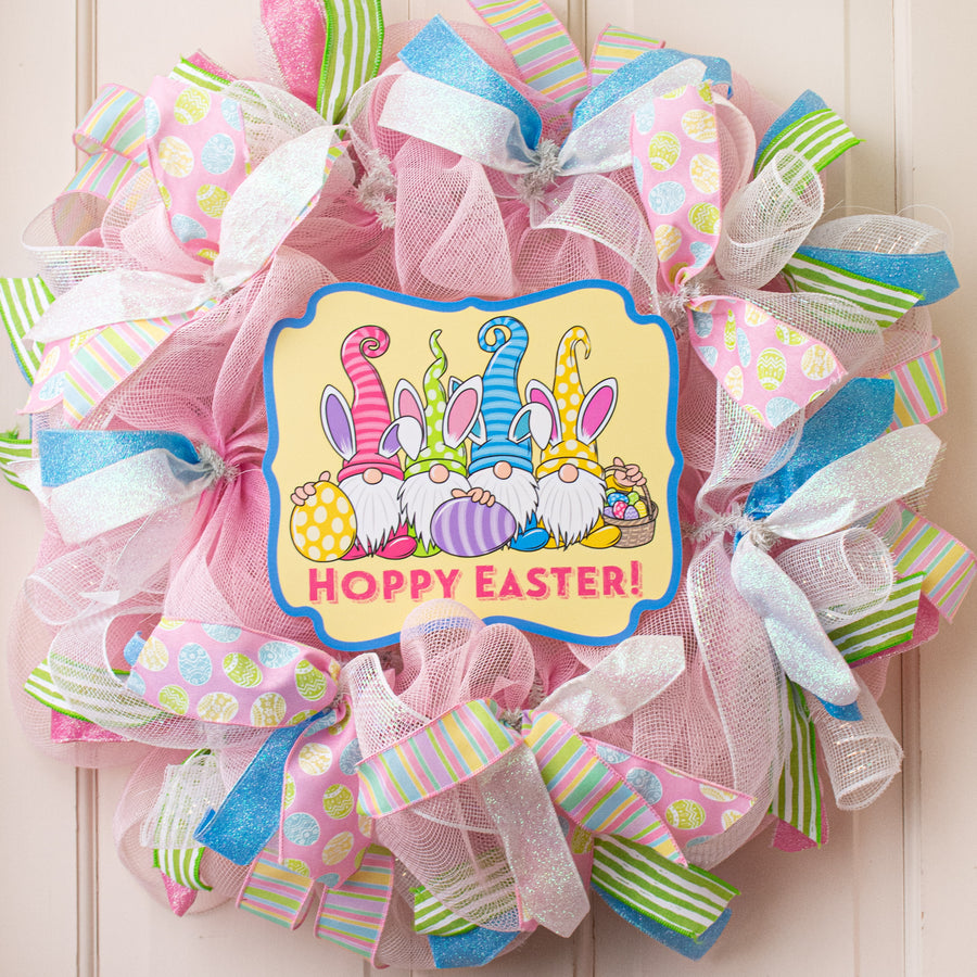 10" Waterproof Sign: Hoppy Easter Gnomes Lifestyle Photo