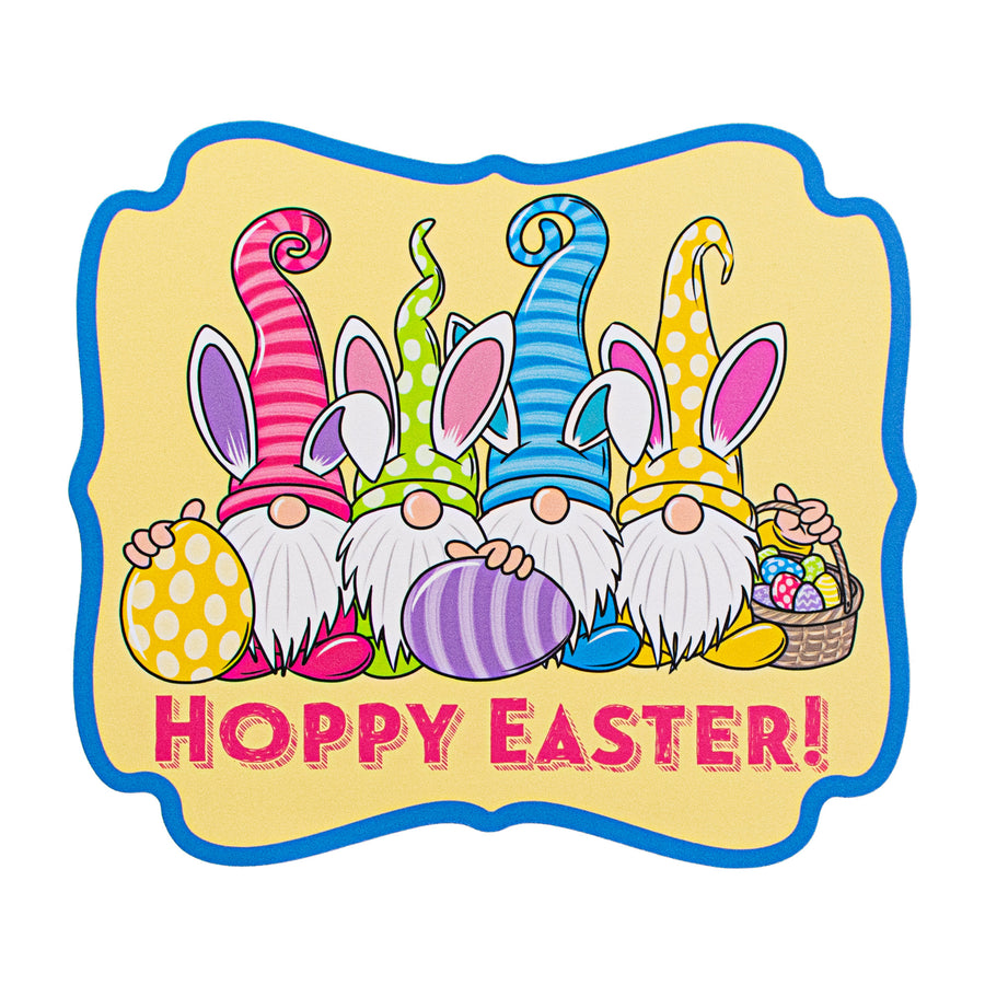10" Waterproof Sign: Hoppy Easter Gnomes Item Number: CD0888NH