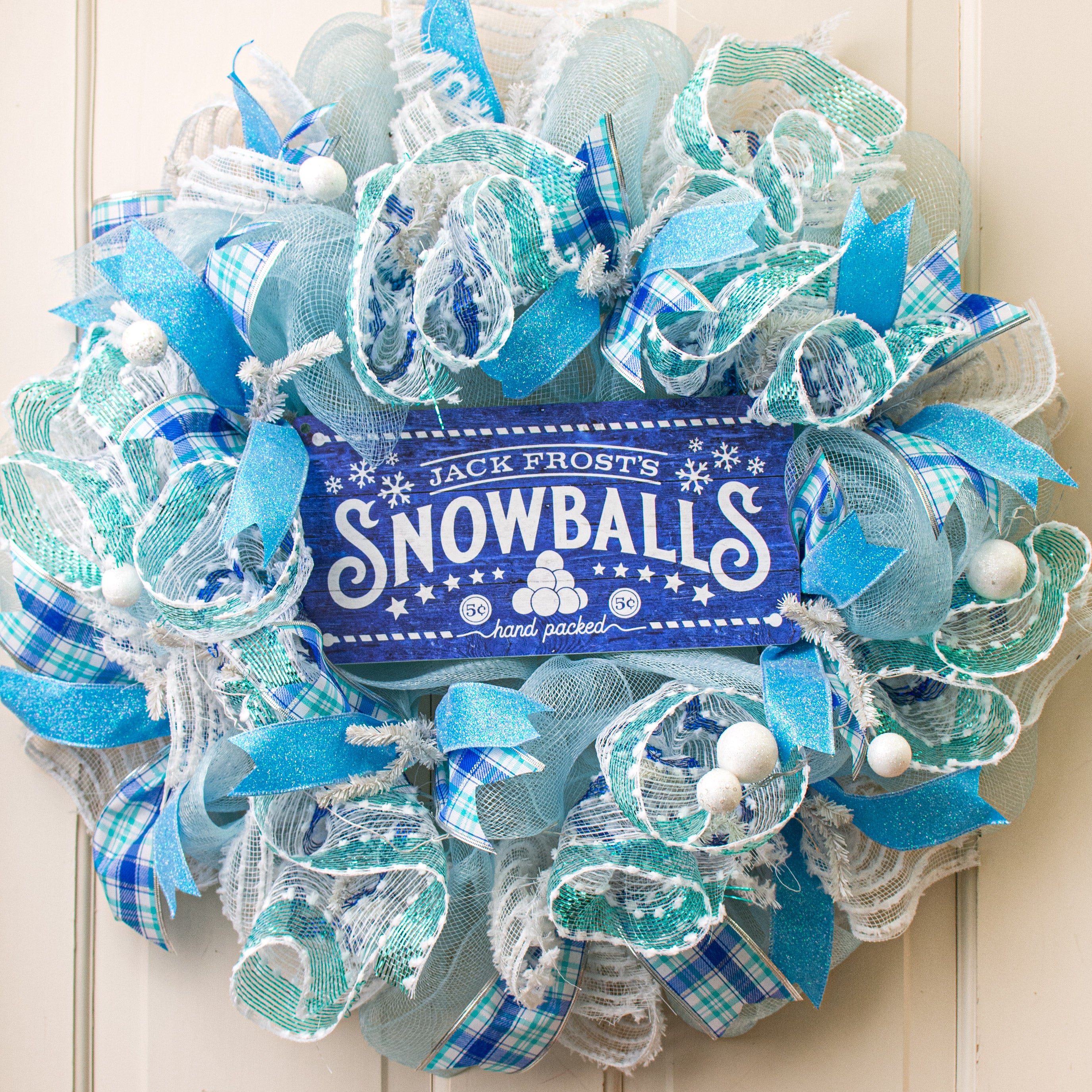12" Waterproof Sign: Jack Frost's Snowballs Lifestyle Photo