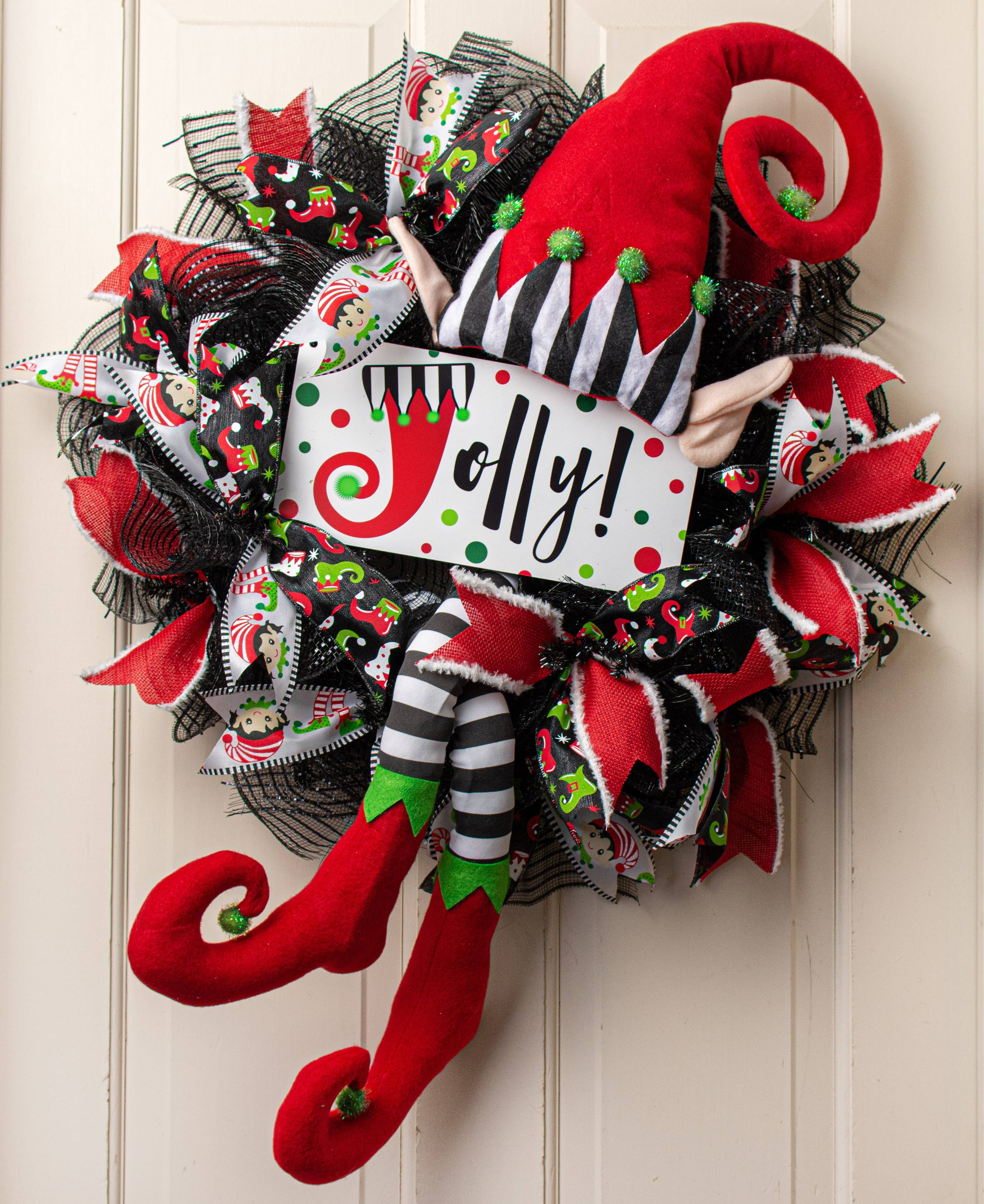 12" Waterproof Sign: Jolly Elf Lifestyle Photo