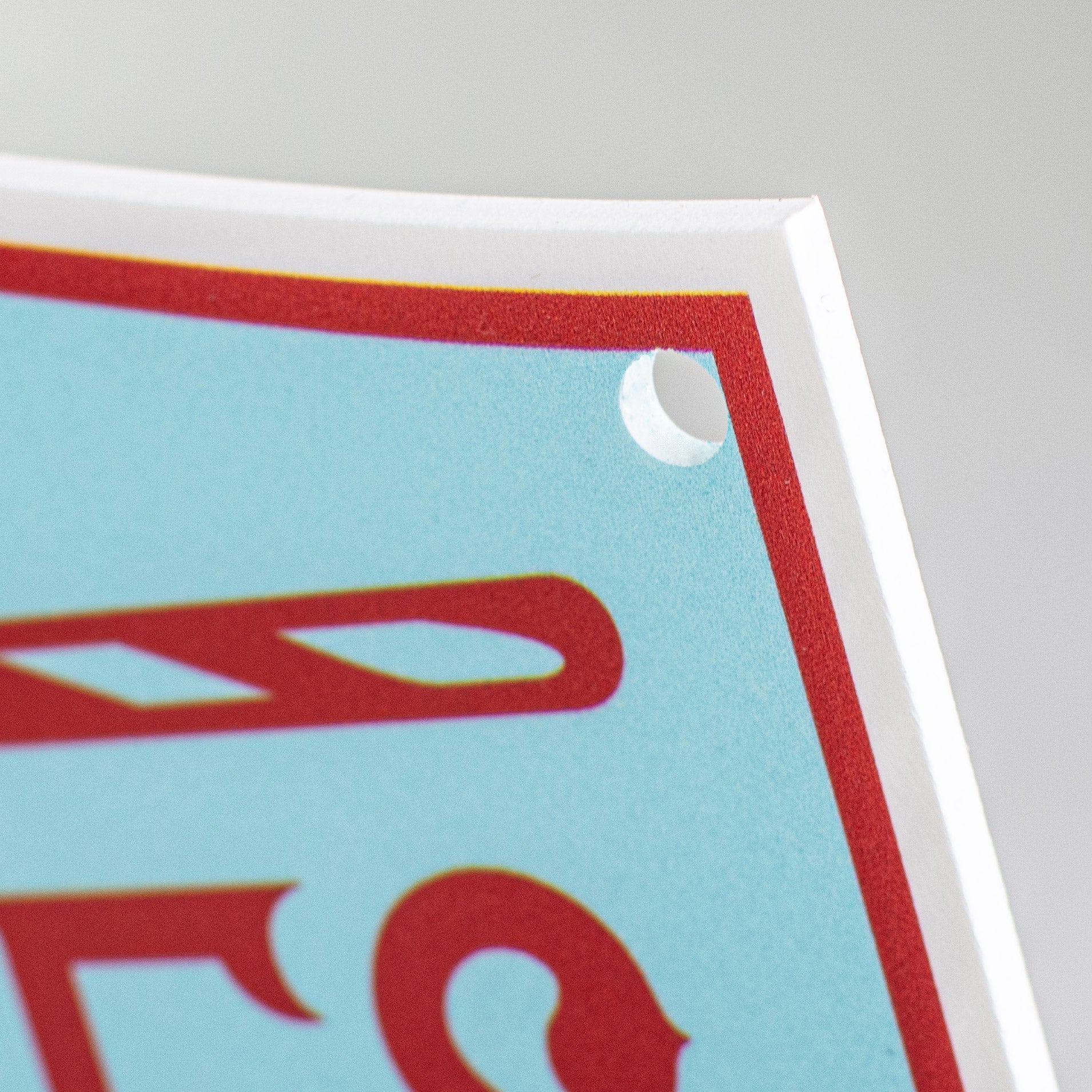 12" Waterproof Sign: Kringle Candy Canes Blue detail photo 3