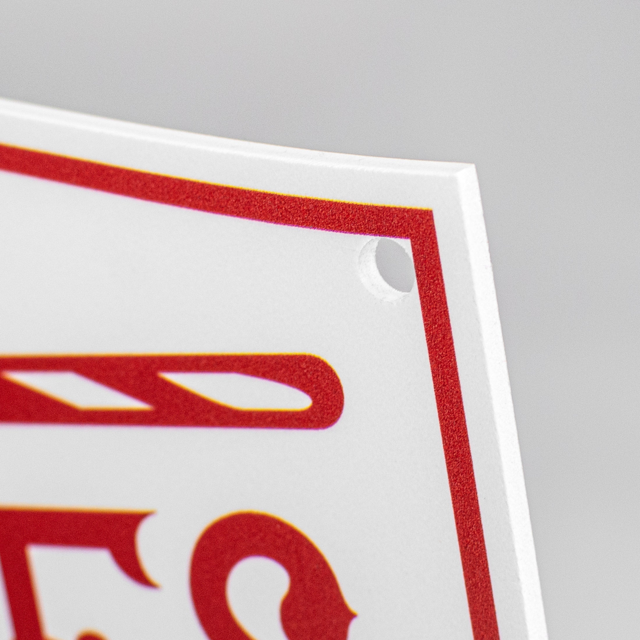 12" Waterproof Sign: Kringle Candy Canes White detail photo 3