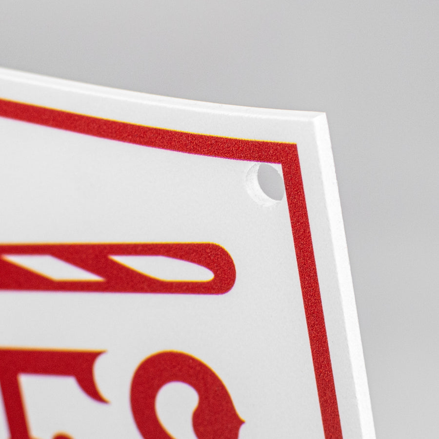 12" Waterproof Sign: Kringle Candy Canes White detail photo 3