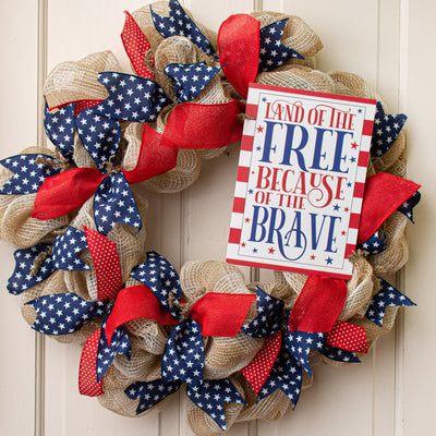 10" Waterproof Sign: Land of the Free Lifestyle Photo