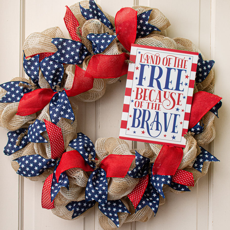 10" Waterproof Sign: Land of the Free Lifestyle Photo
