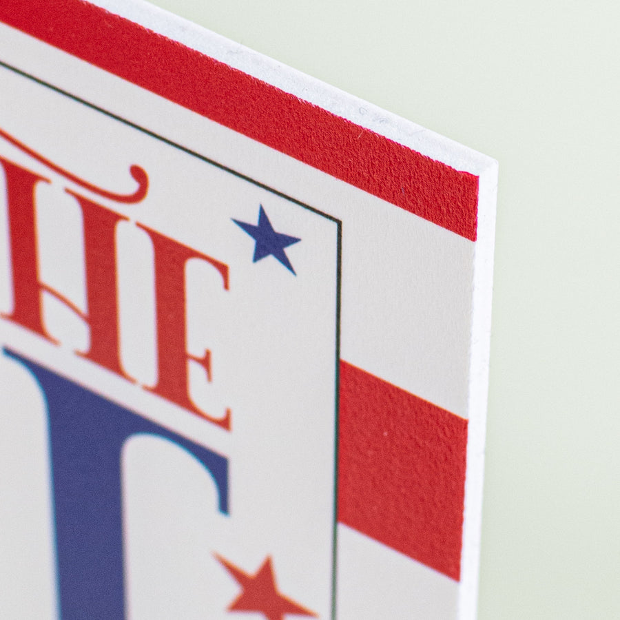 10" Waterproof Sign: Land of the Free detail photo 3