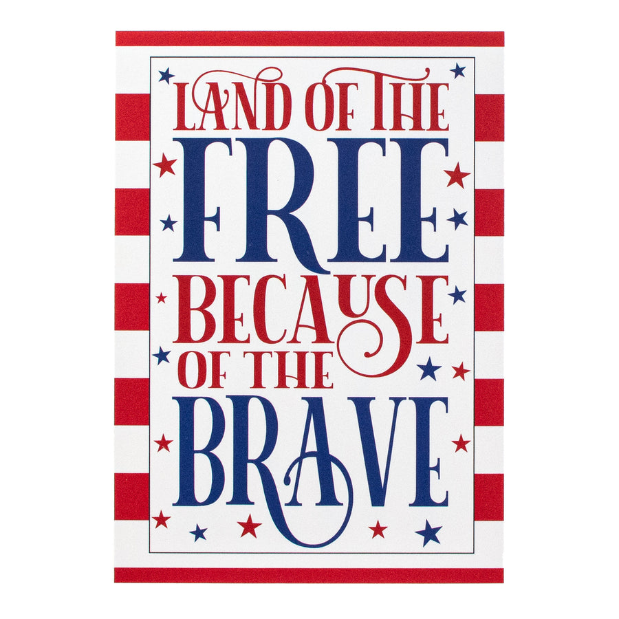10" Waterproof Sign: Land of the Free Item Number: CD0916NH