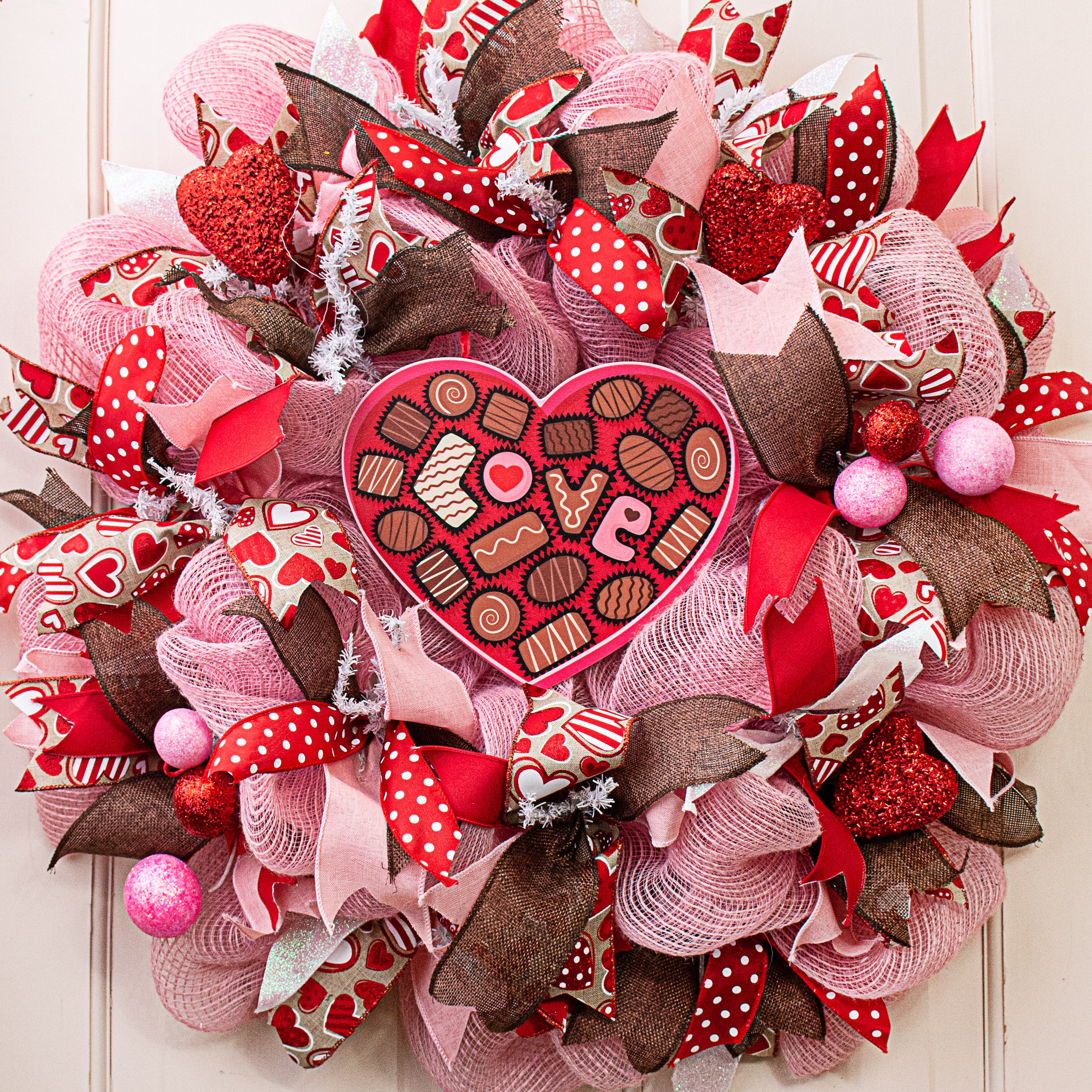 9" Waterproof Sign: Love Heart Box of Chocolates Lifestyle Photo