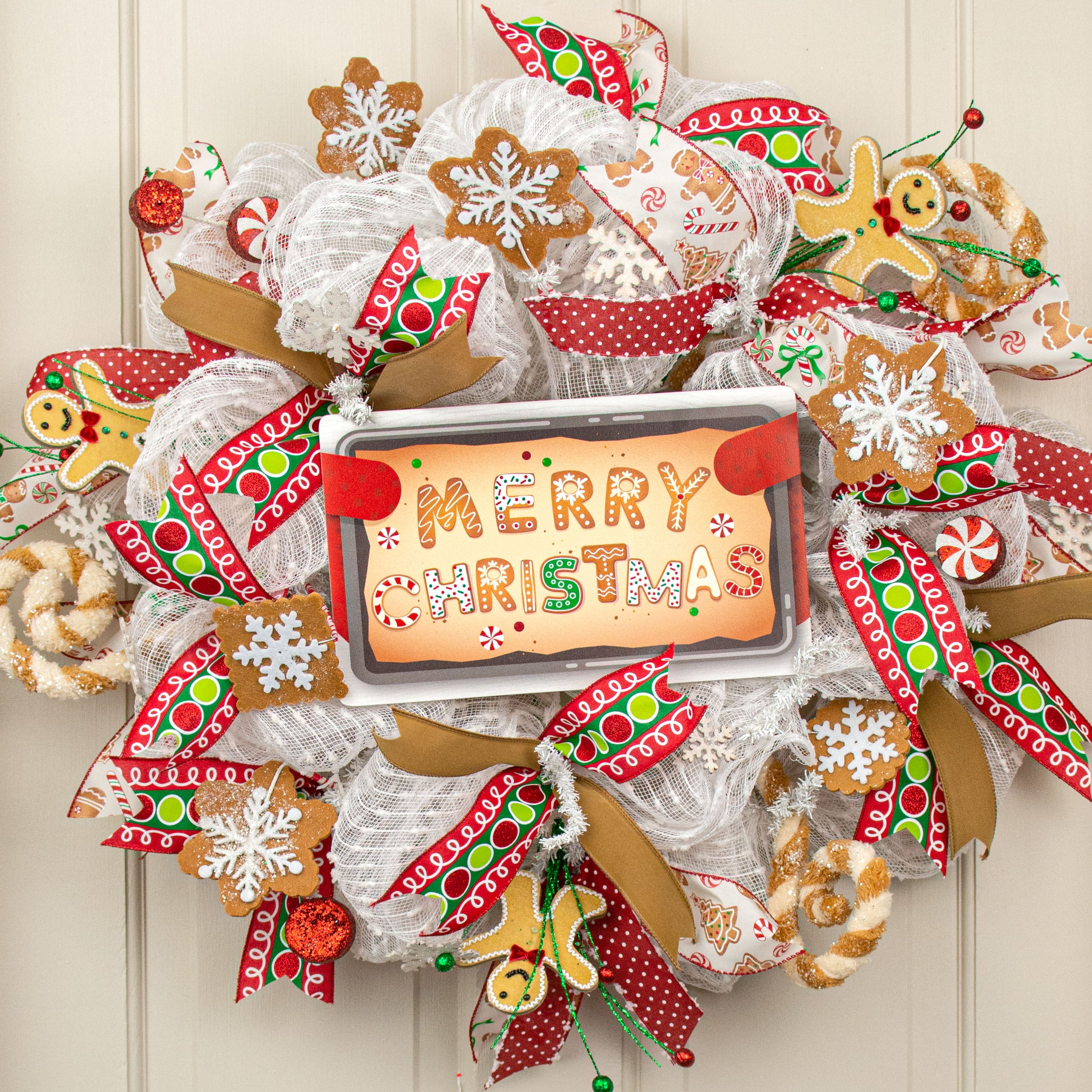 12" Waterproof Sign: Merry Christmas Cookies Lifestyle Photo