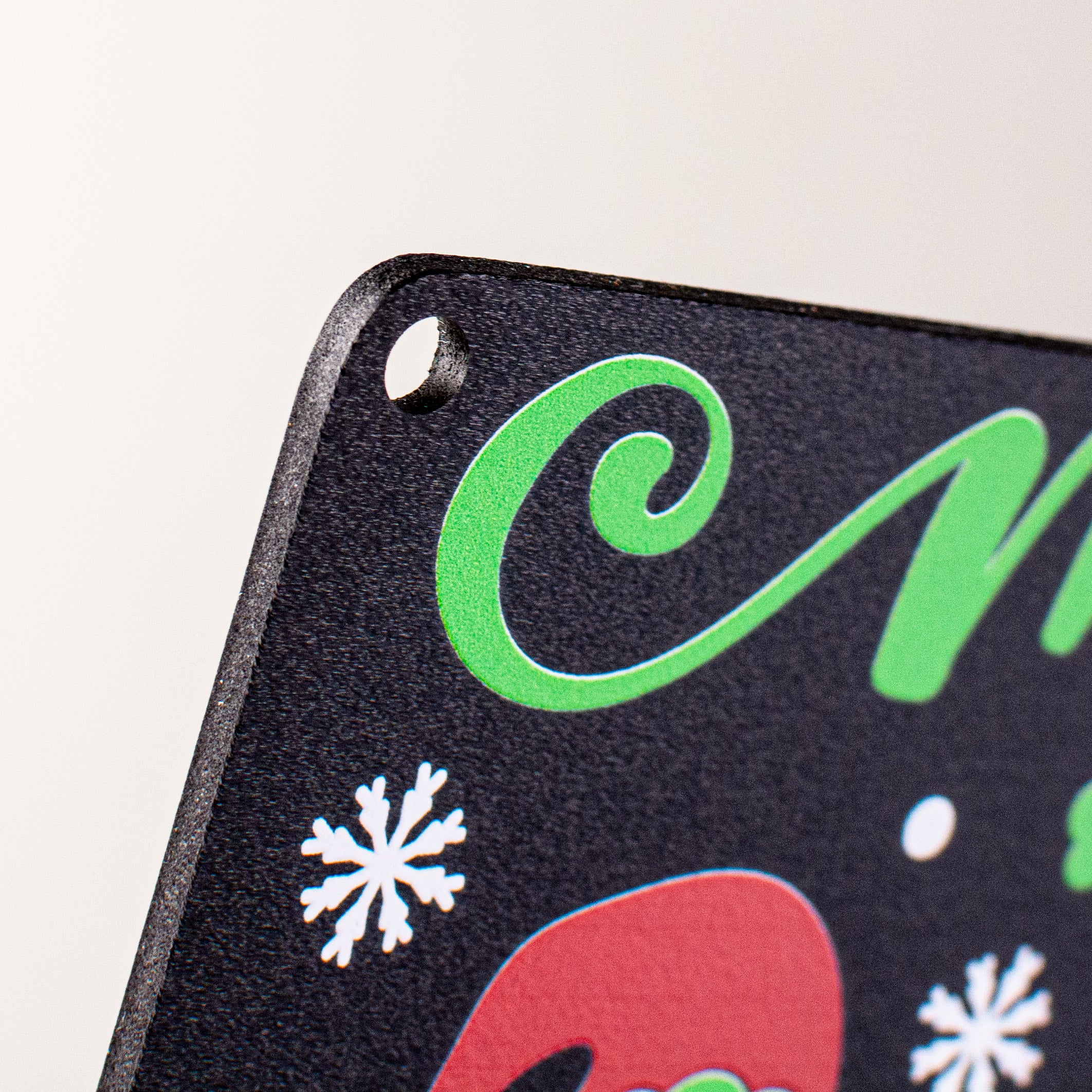 8" Waterproof Sign: Merry Christmas Gnomes detail photo 3