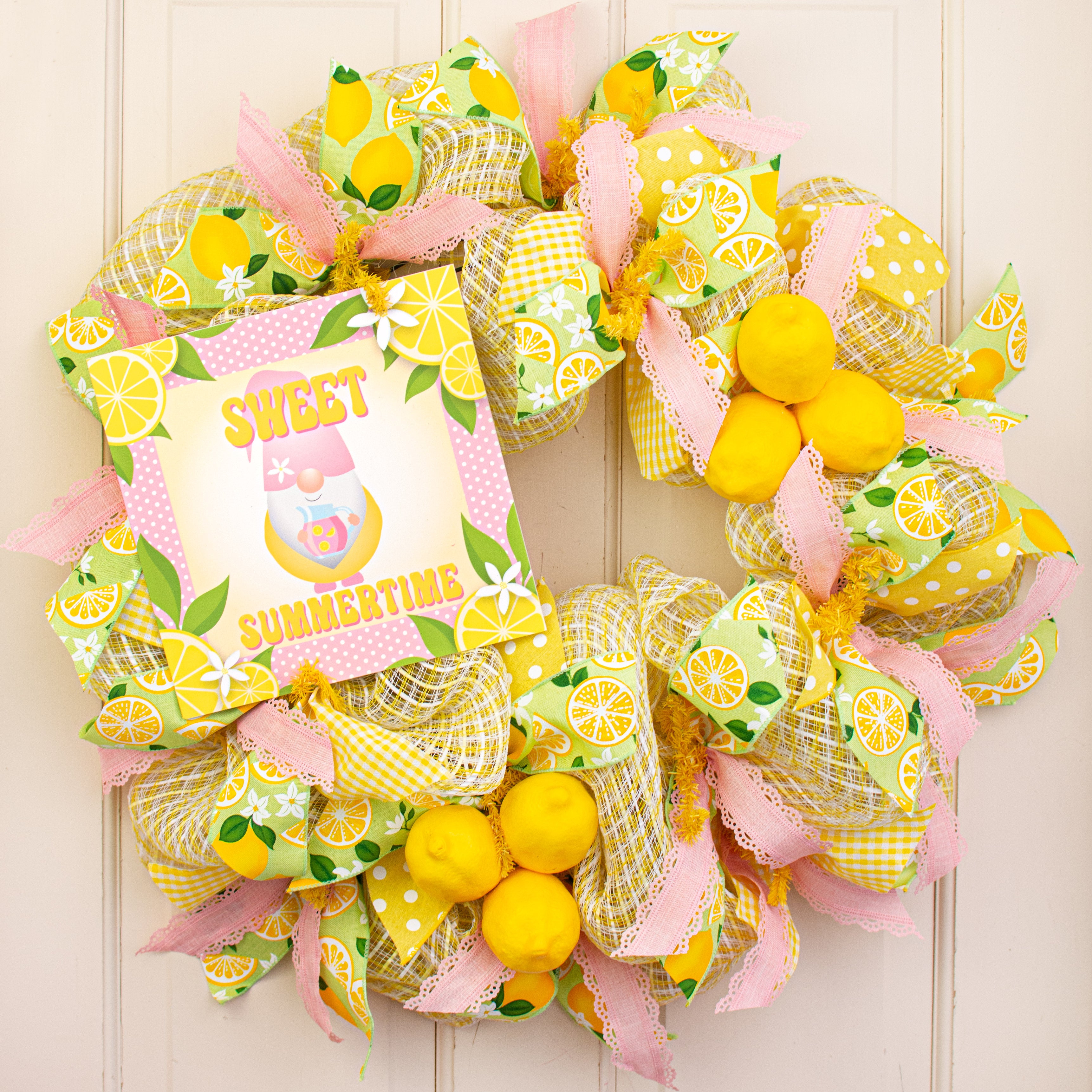9" Waterproof Sign: Pink Lemonade Gnome Lifestyle Photo